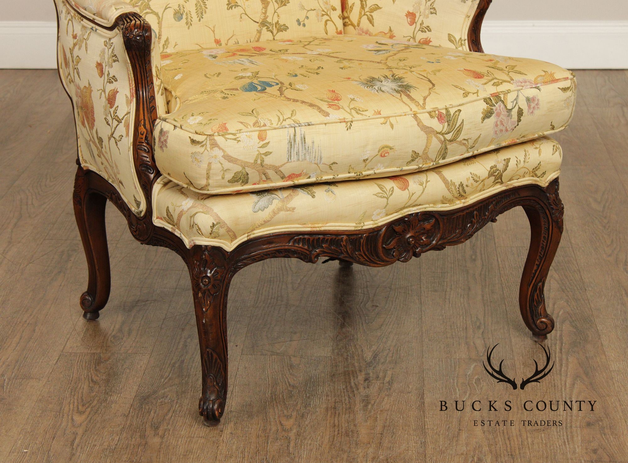 Beacon Hill French Louis XV Style Bergere Armchair