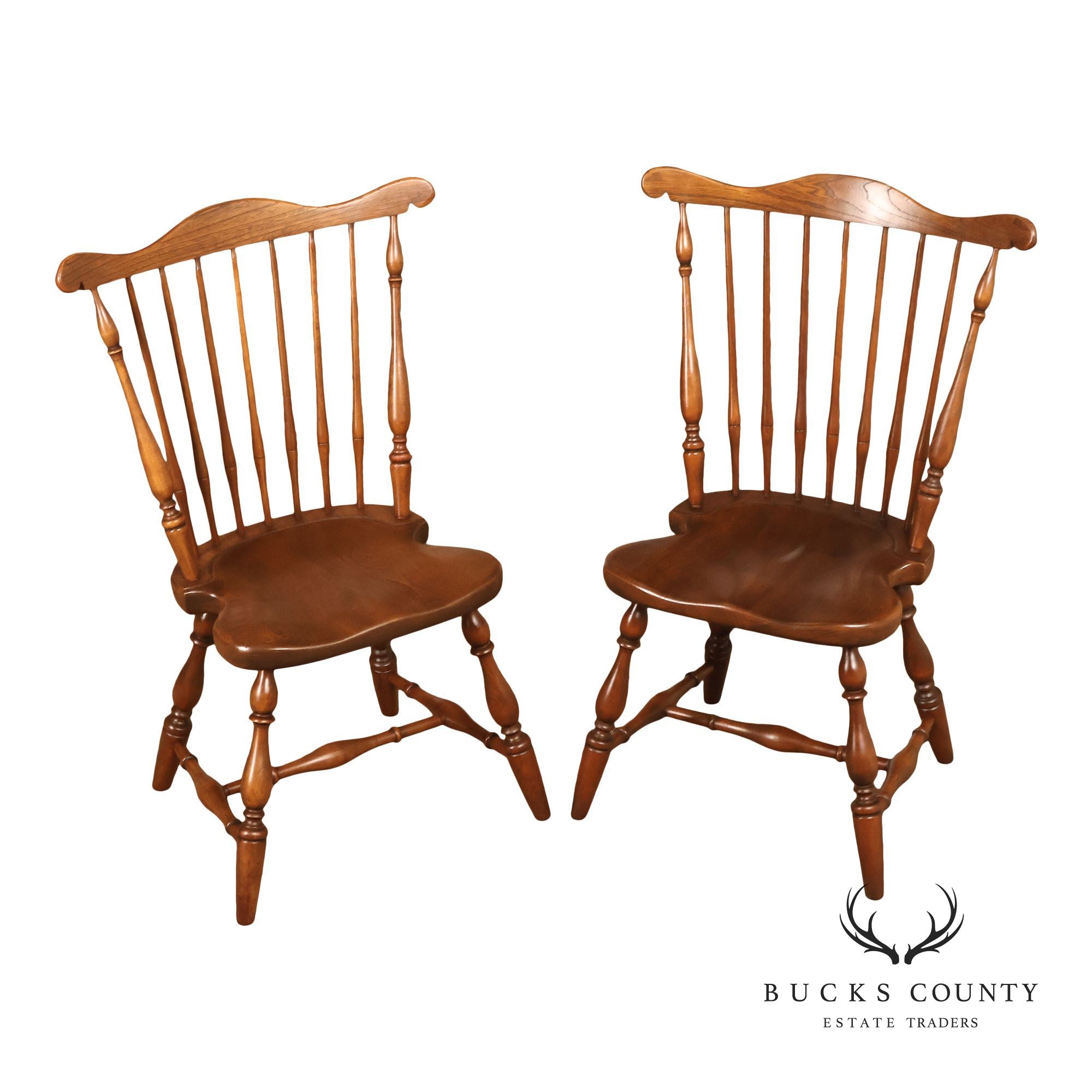 Harden Pair of Mixed Woods Windsor Side Dining Chairs