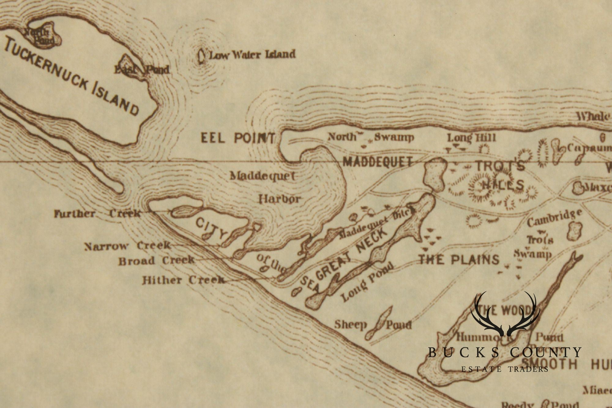 Framed Limited Edition 1874 Map of Nantucket