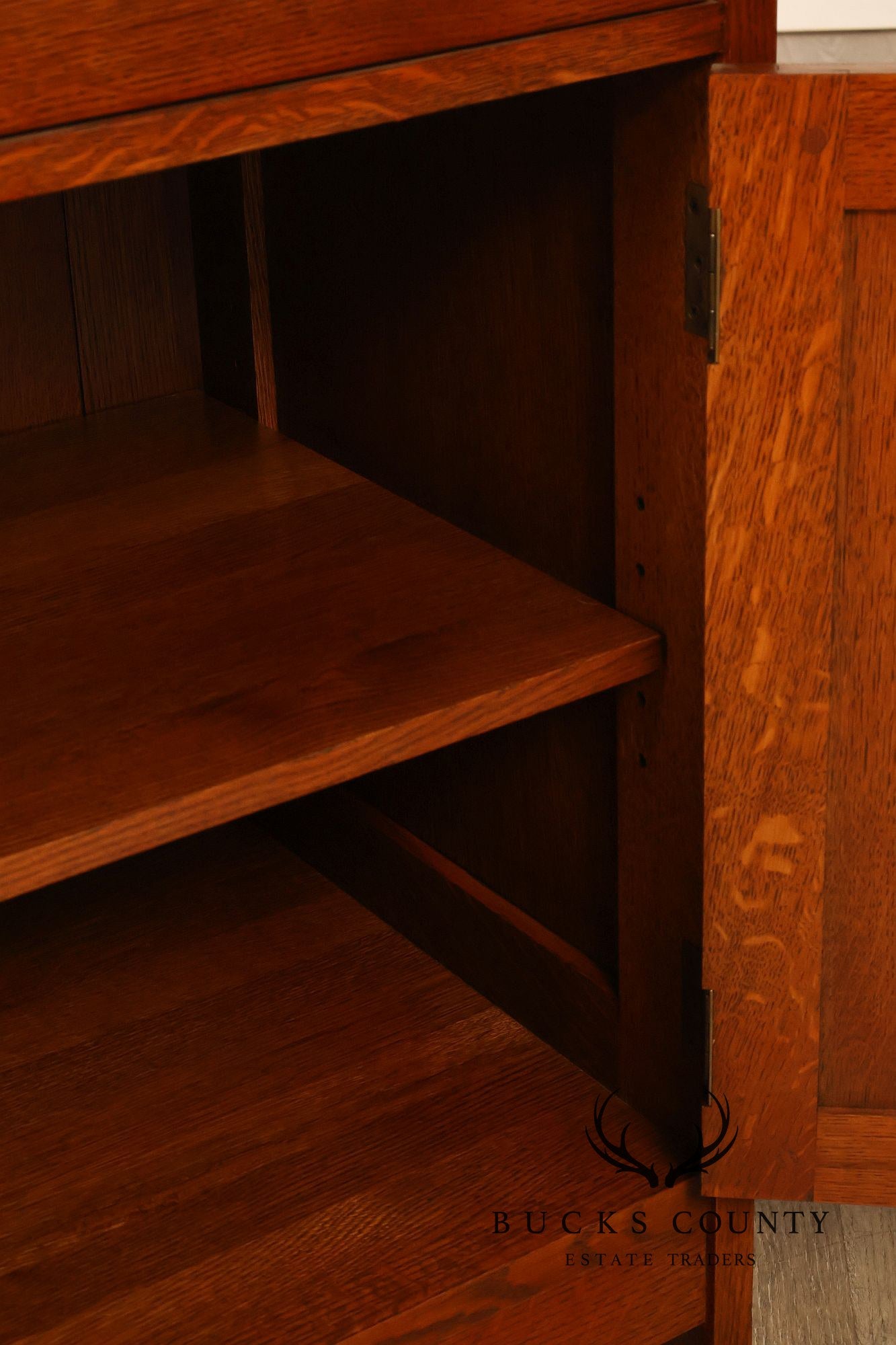 Stickley Mission Collection Oak Harvey Ellis Inlaid Server