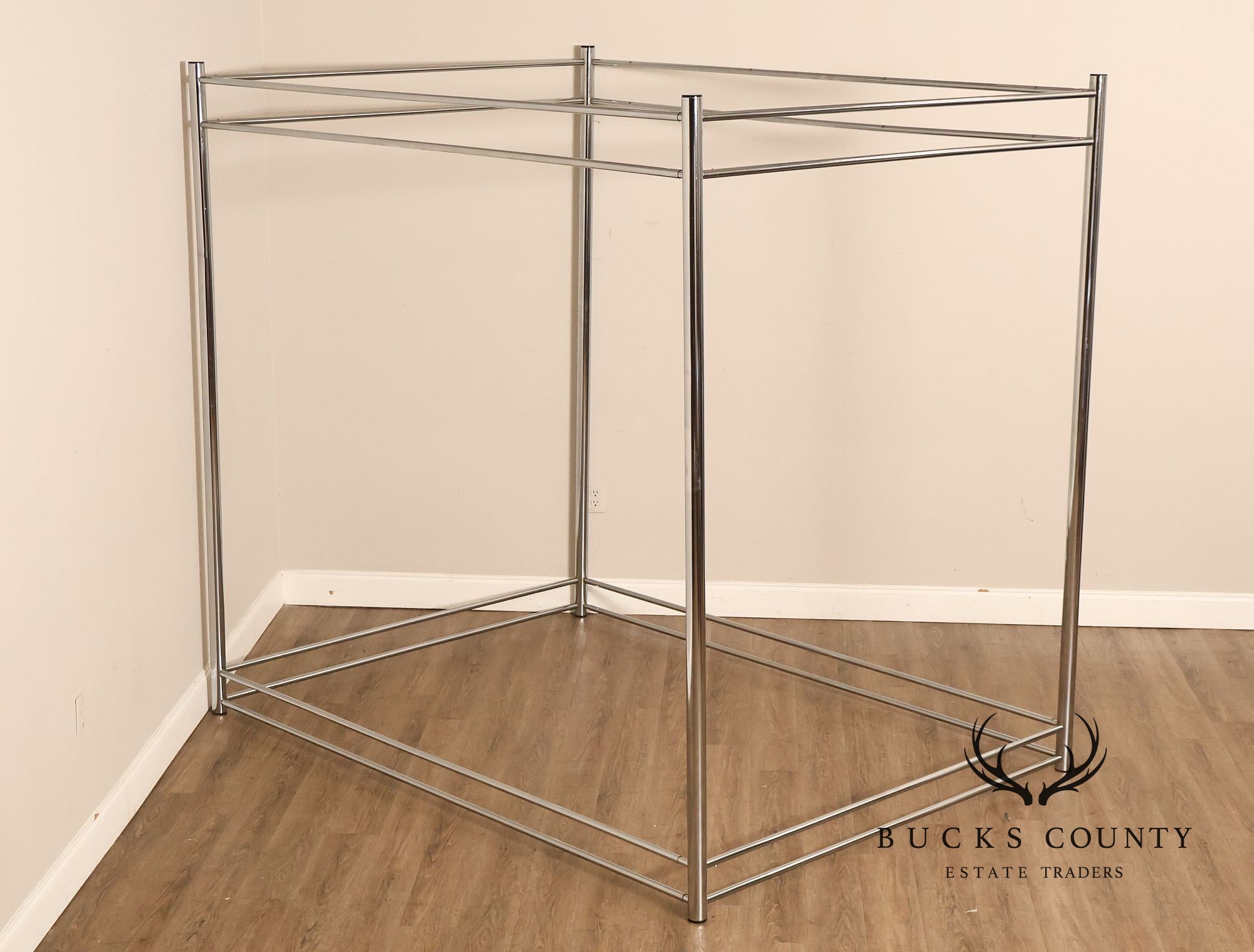 Modern Steel Queen Size Canopy Bedframe