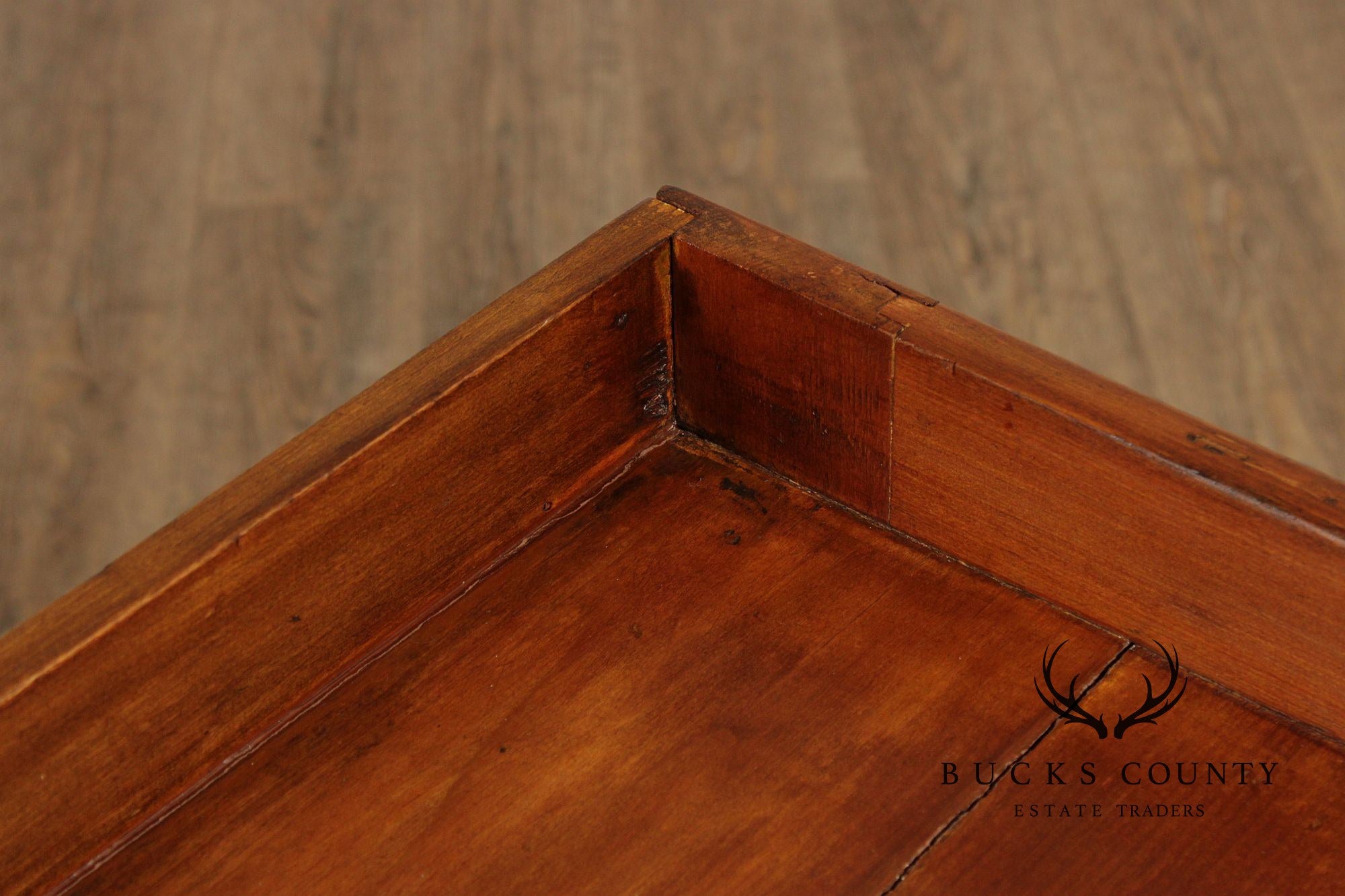 Antique 19th Century Solid Pine Dry Sink Cabinet With Porcelain Knobs