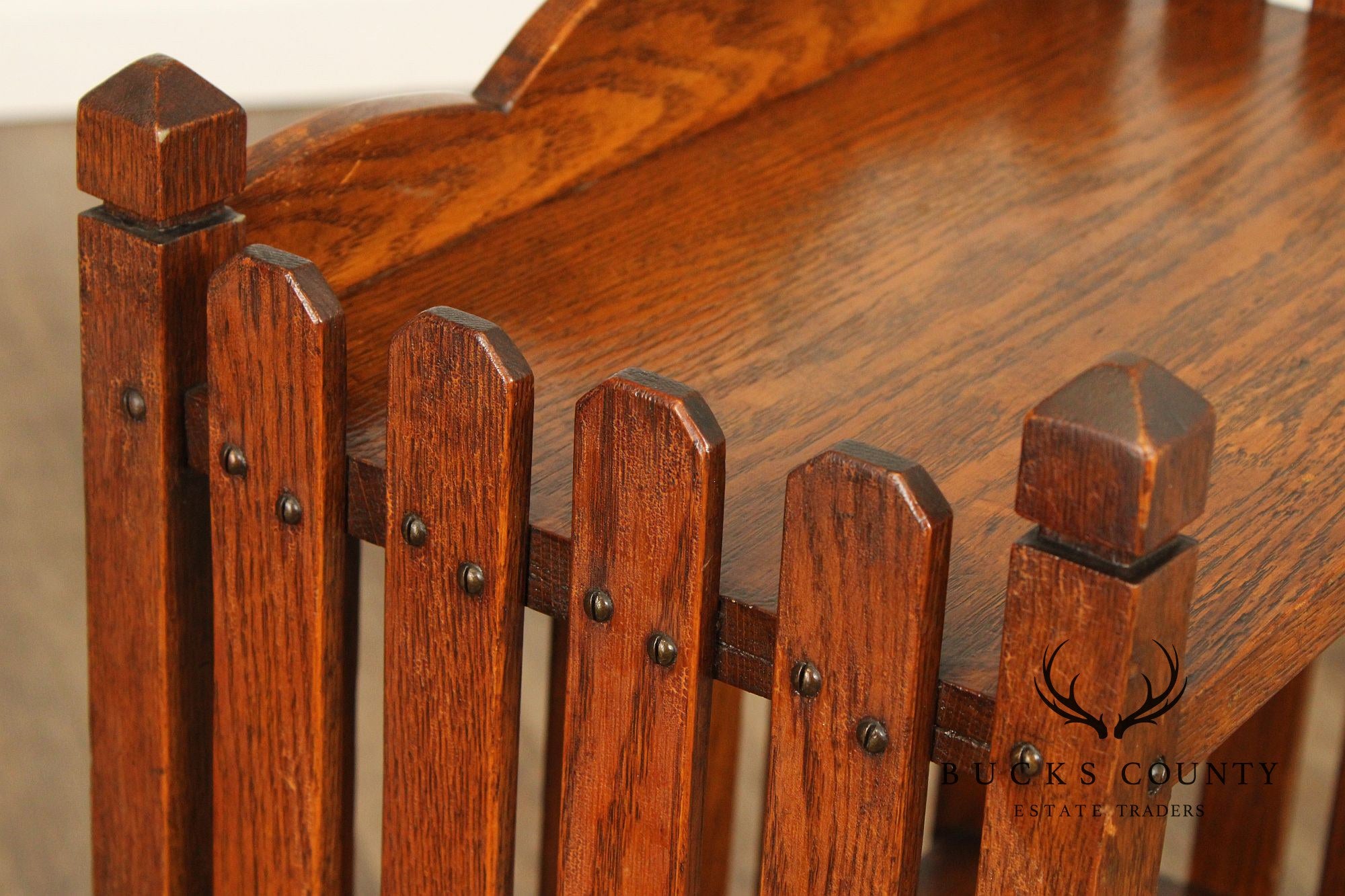 Mission Oak Three Tier Magazine Rack Bookcase