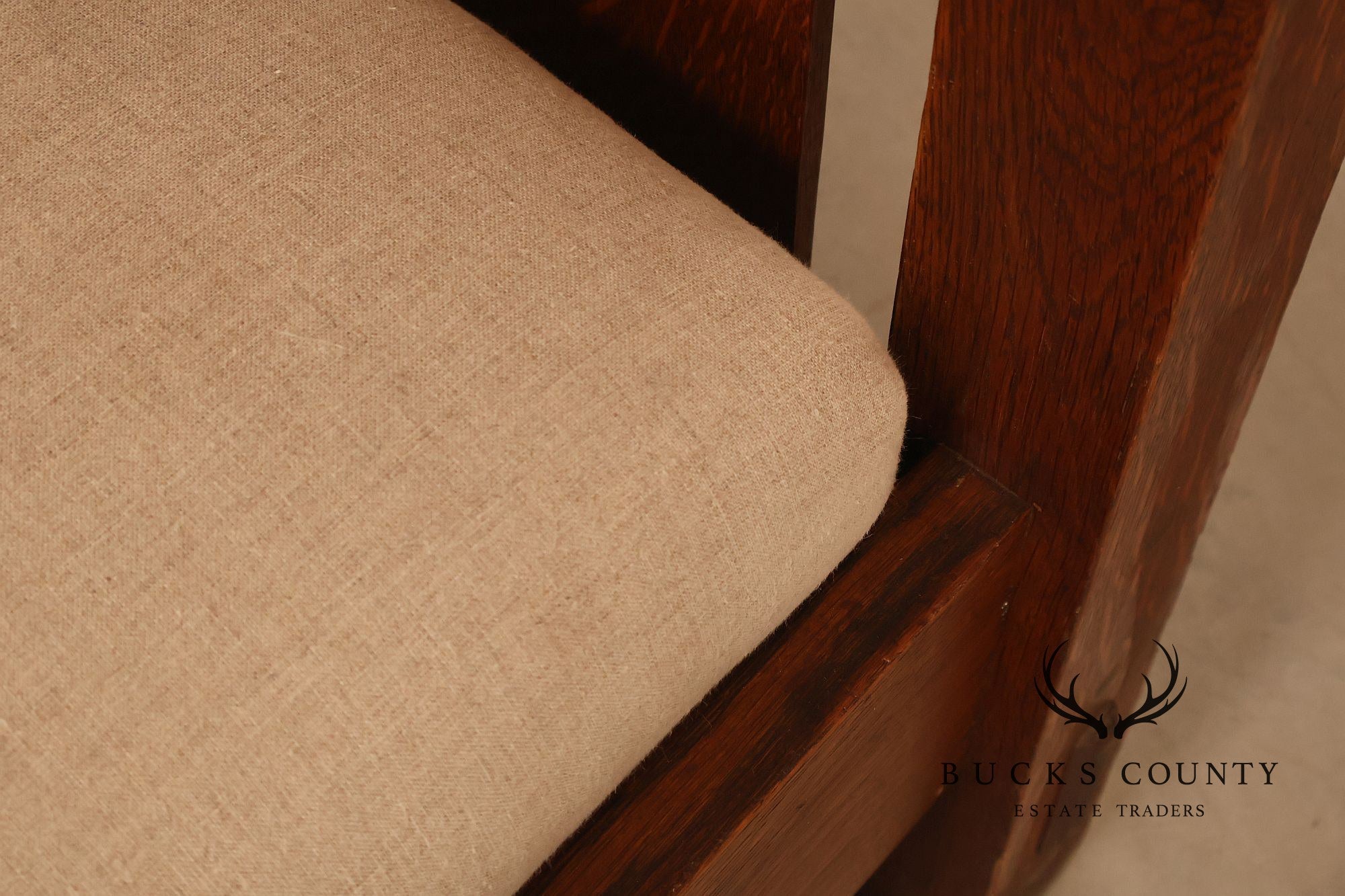 Antique Gustav Stickley No. 208 Arts And Crafts Mission Oak Settle