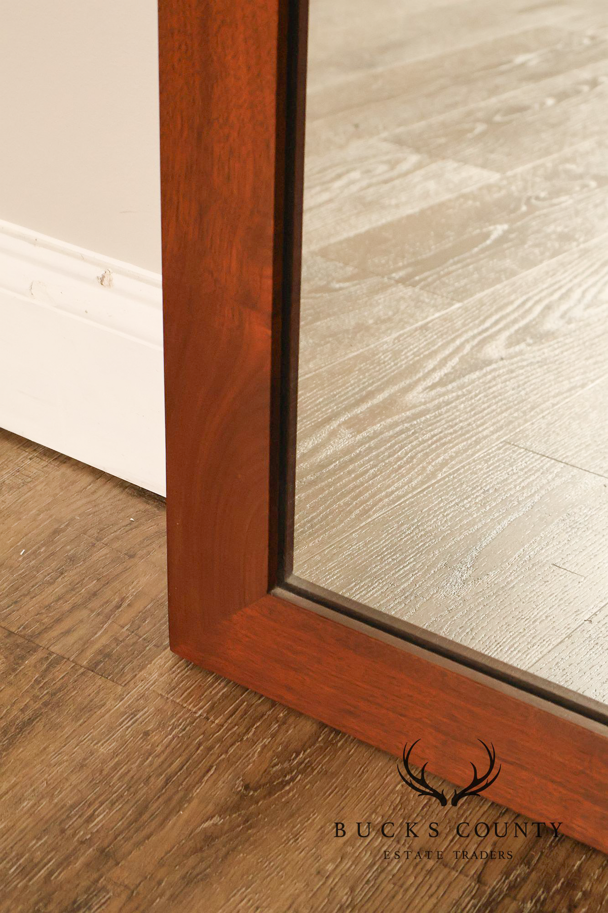 E.A. Clore Custom Walnut Hanging Wall Mirror
