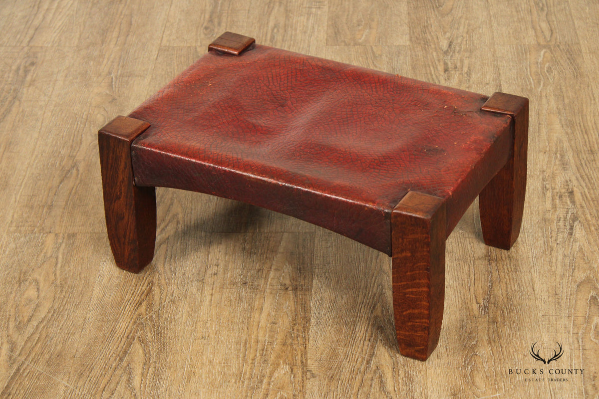 Antique Stickley Brothers Mission Oak Ottoman Model #324 1/2