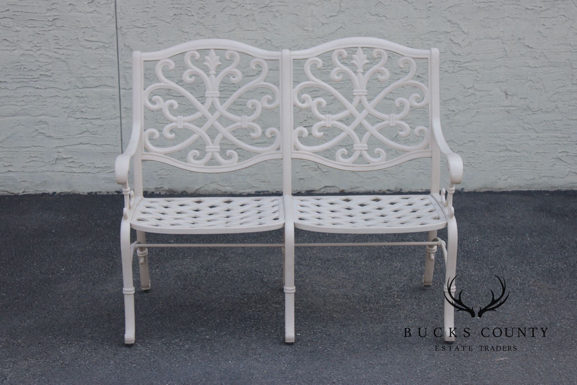 Frontgate Cast Aluminum Outdoor Garden Settee