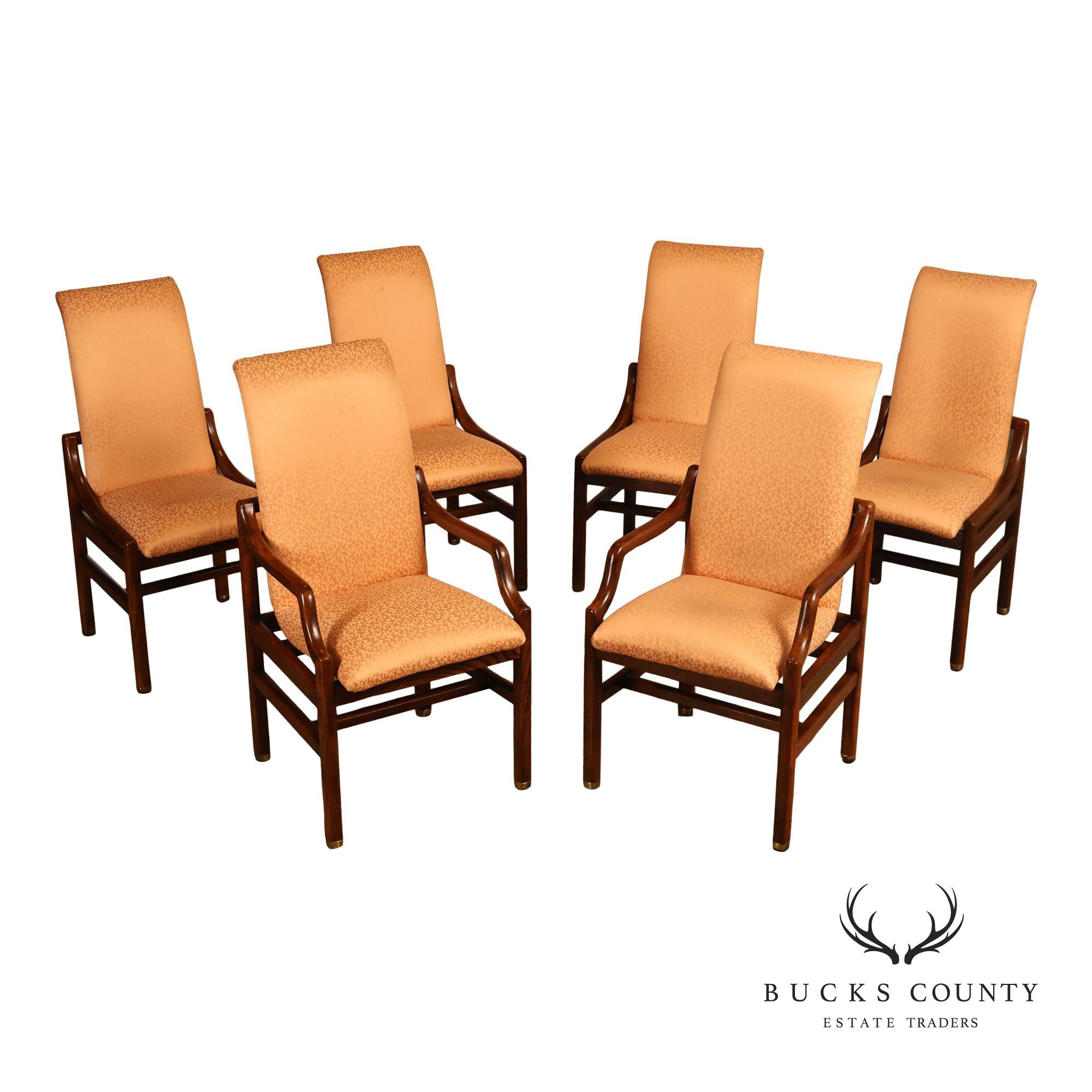 Henredon 'Scene One' Set of Six Oak Dining Chairs