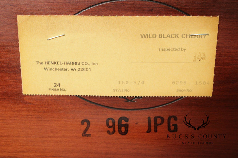 Henkel Harris Carved Black Cherry Queen Poster Bed