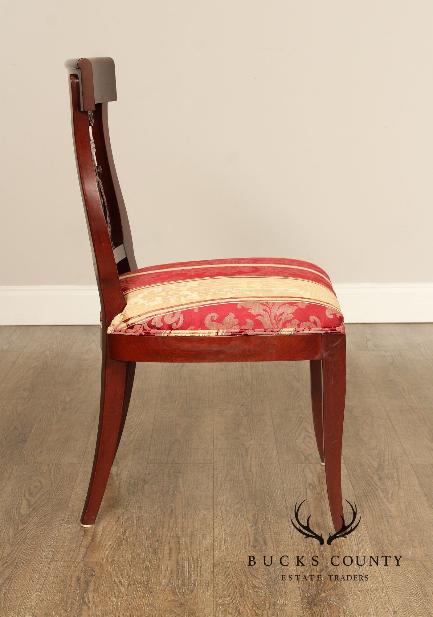 Kindel Neoclassical Style Set of Ten Mahogany Dining Chairs