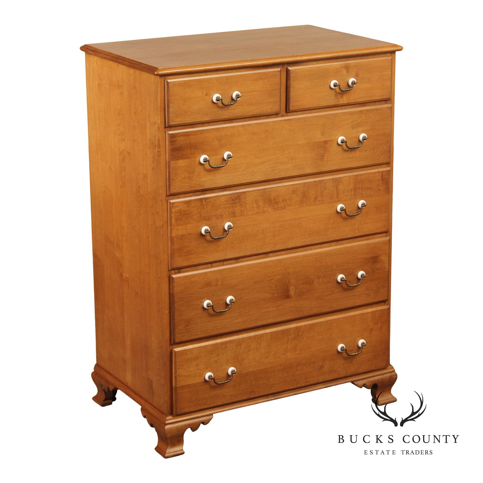 Beals Furniture Vintage Traditional Rock Maple Tall Chest
