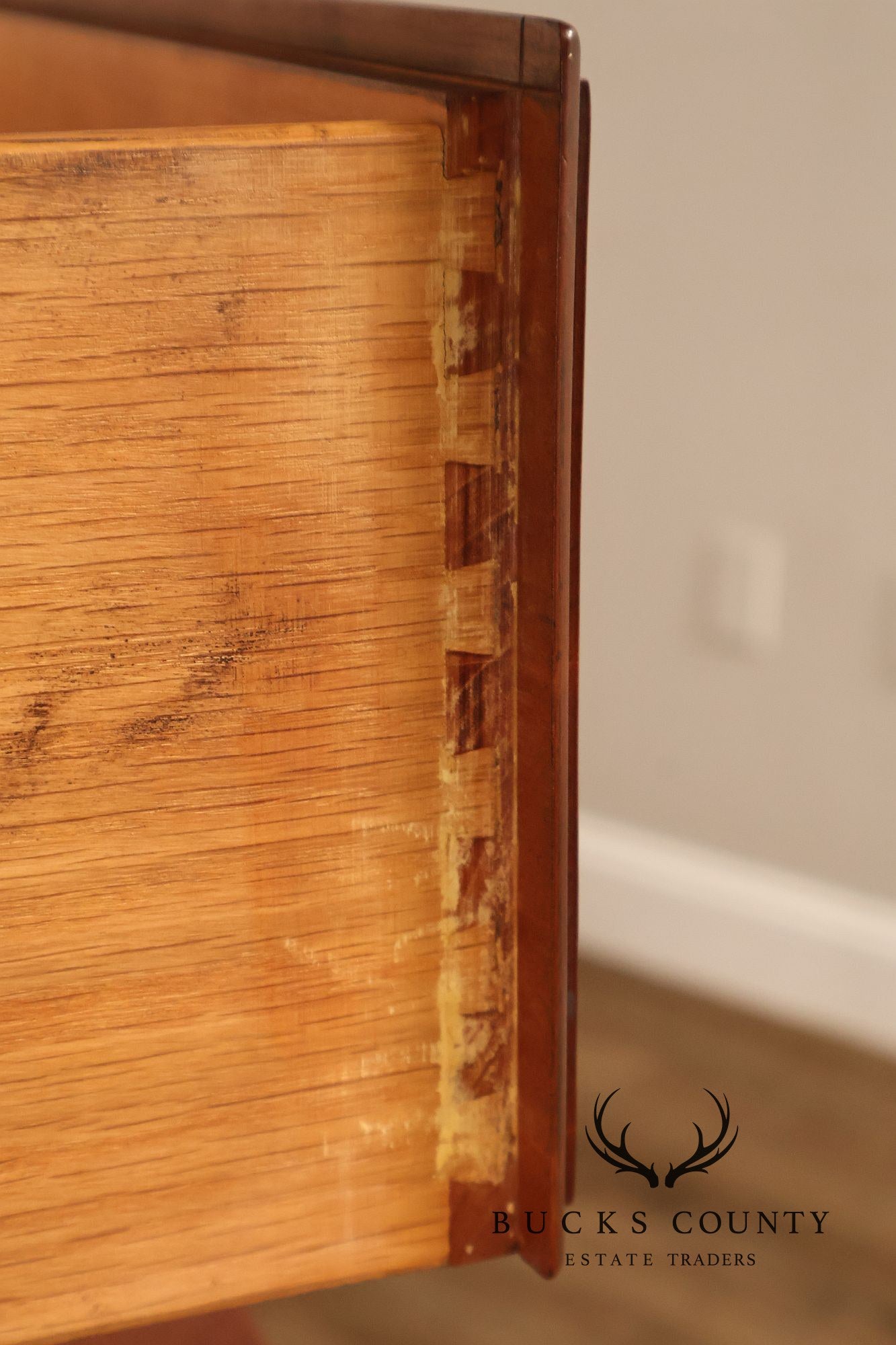 J.B. Van Sciver Co. Colonial Style Cherry Narrow Slant Front Desk