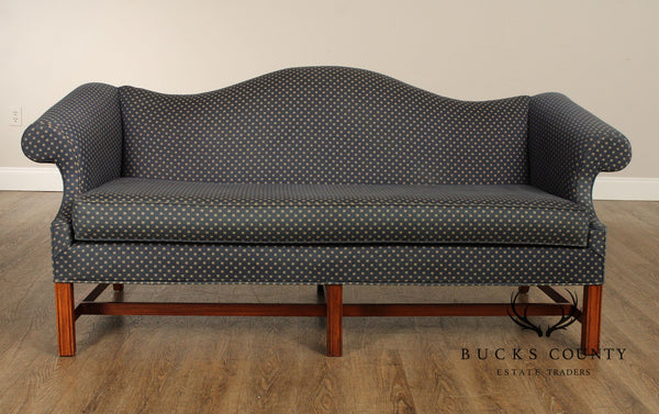 Chippendale Style Mahogany Camelback Sofa