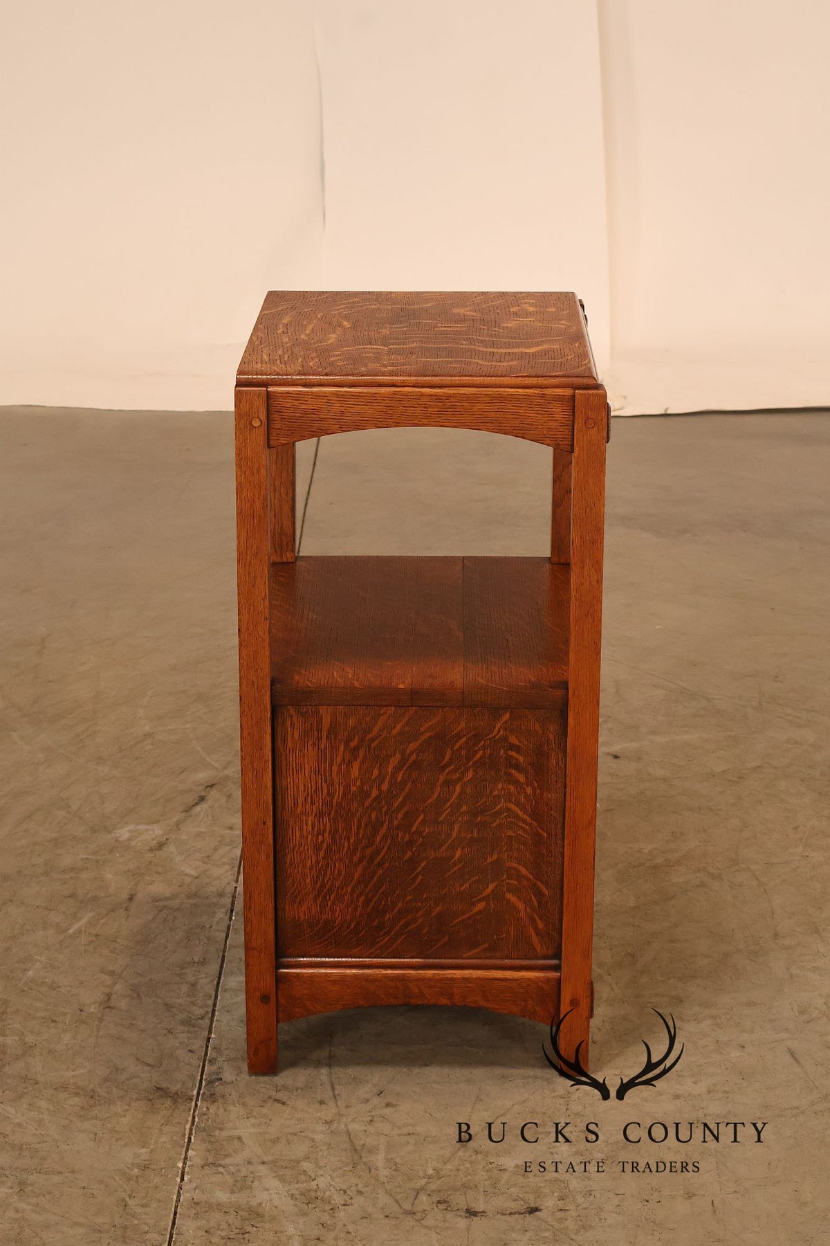 Antique Charles P. Limbert Mission Oak Somno Stand