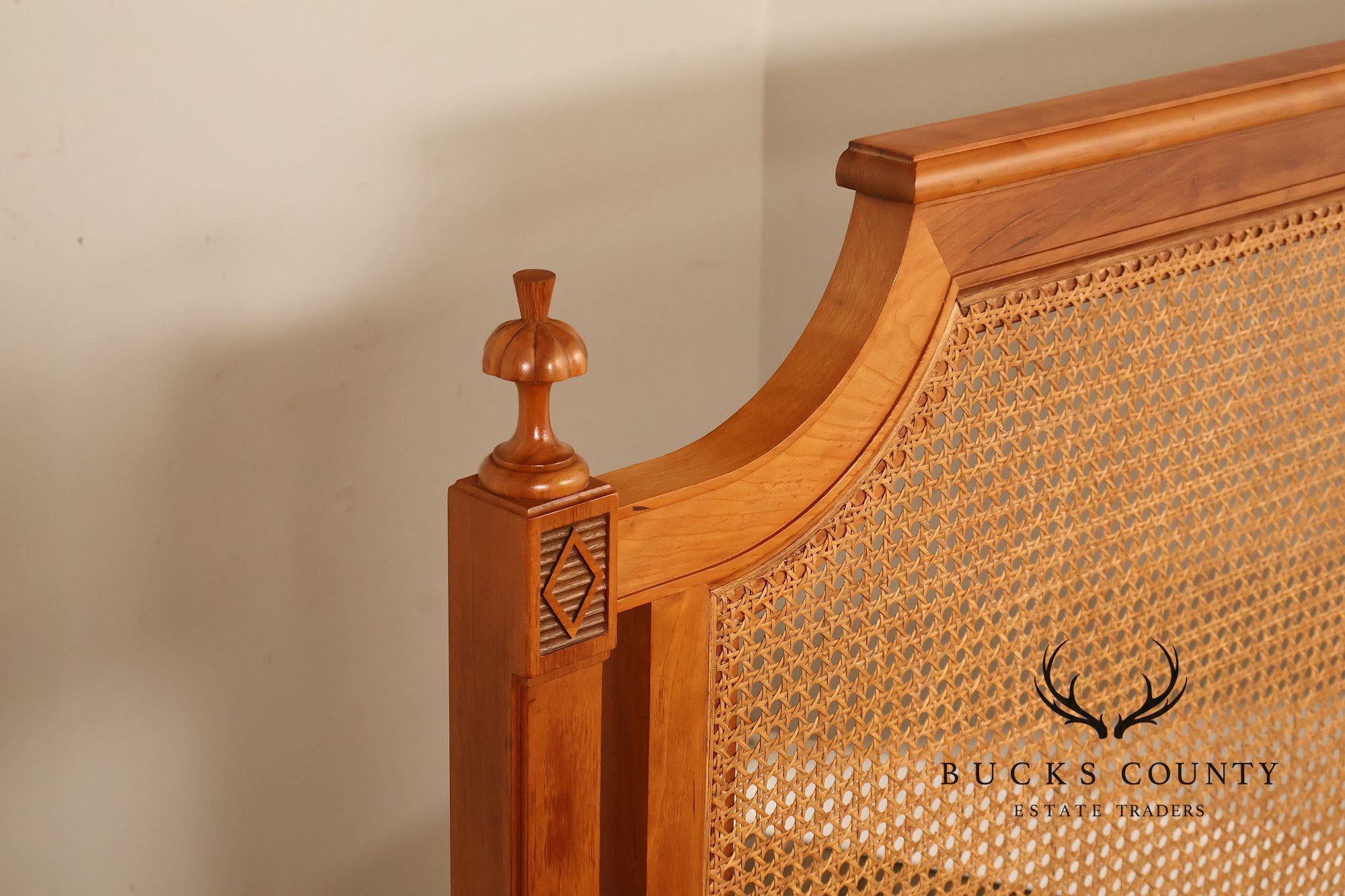 Stickley French Directoire Style Cherry And Cane California King Bed
