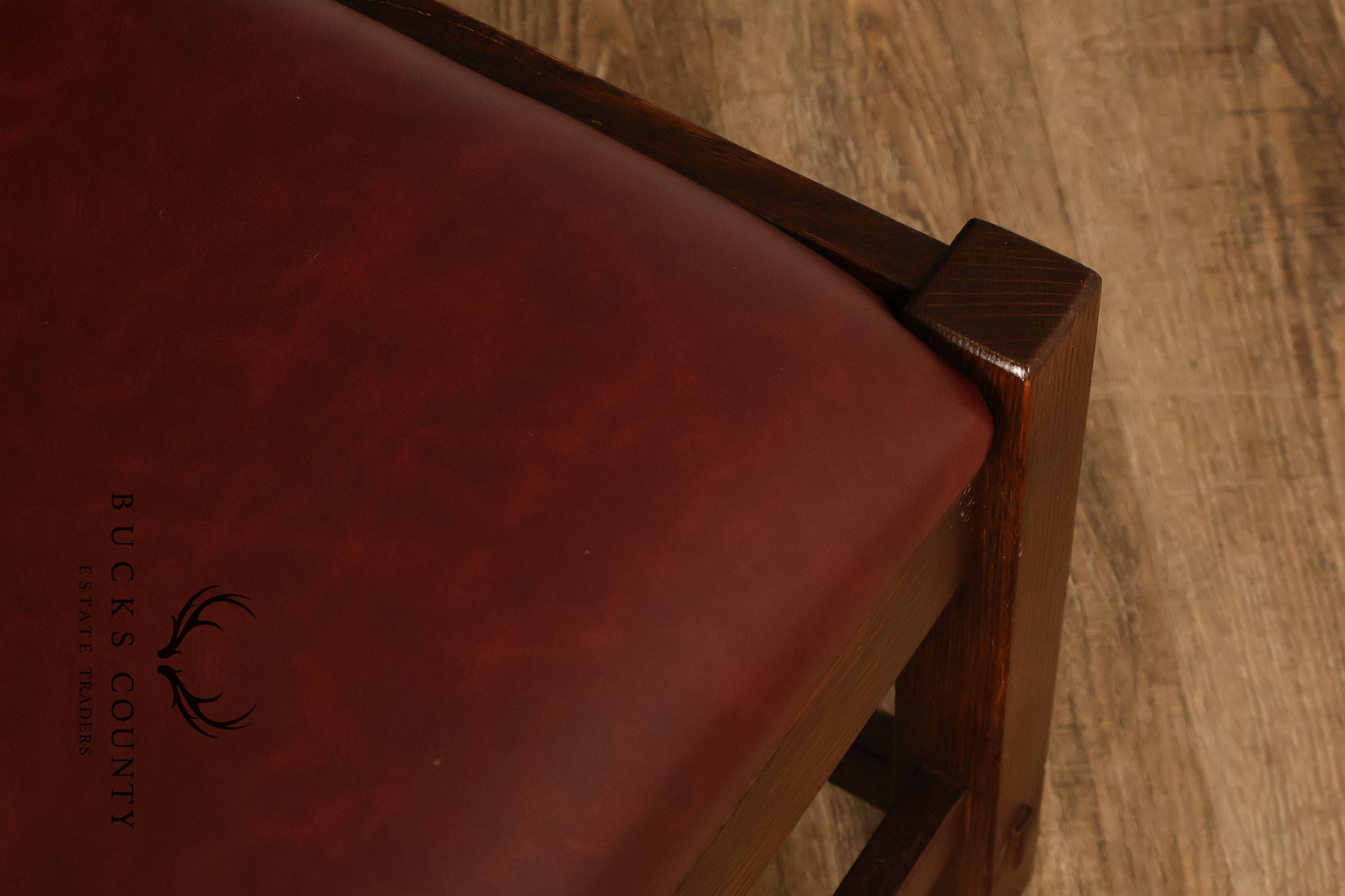 Stickley Mission Collection Oak Upholstered Bench