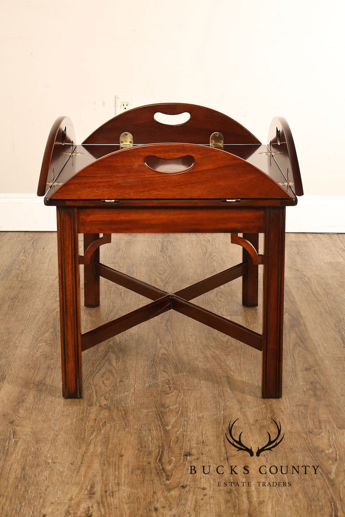 Chippendale Style Mahogany Butler's Tray Coffee Table