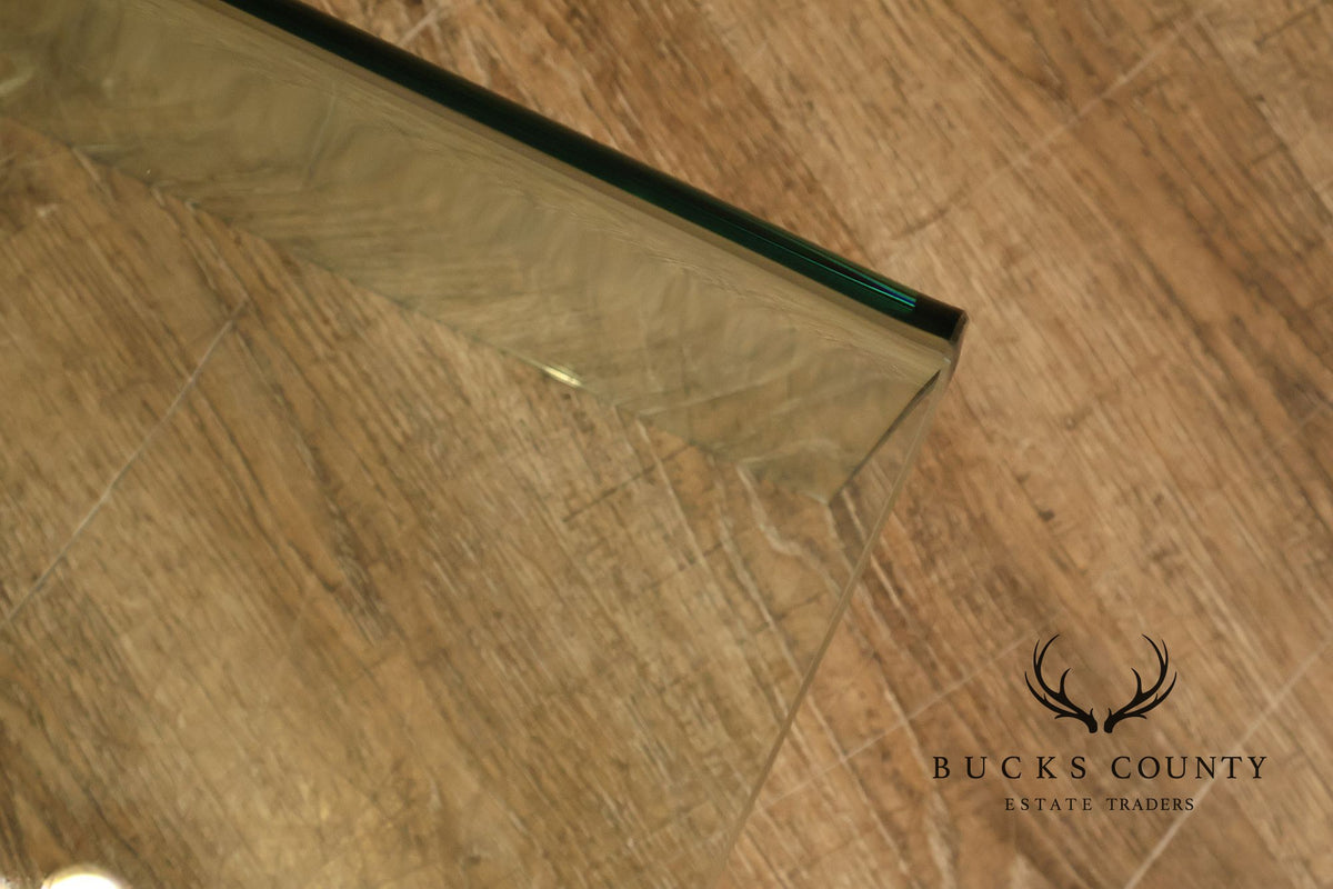 Modern Glass Waterfall Coffee Table