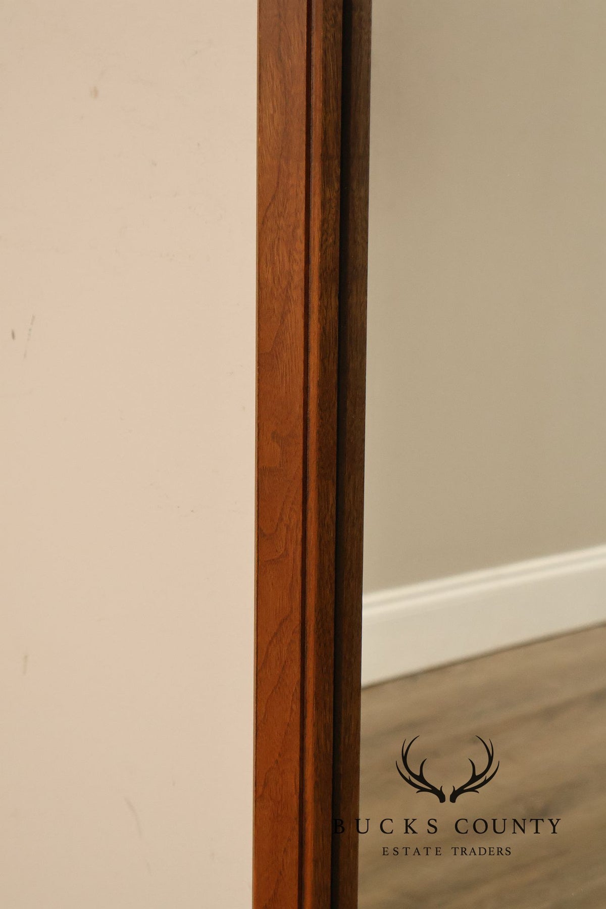 Lane Mid Century Modern Walnut Wall Mirror