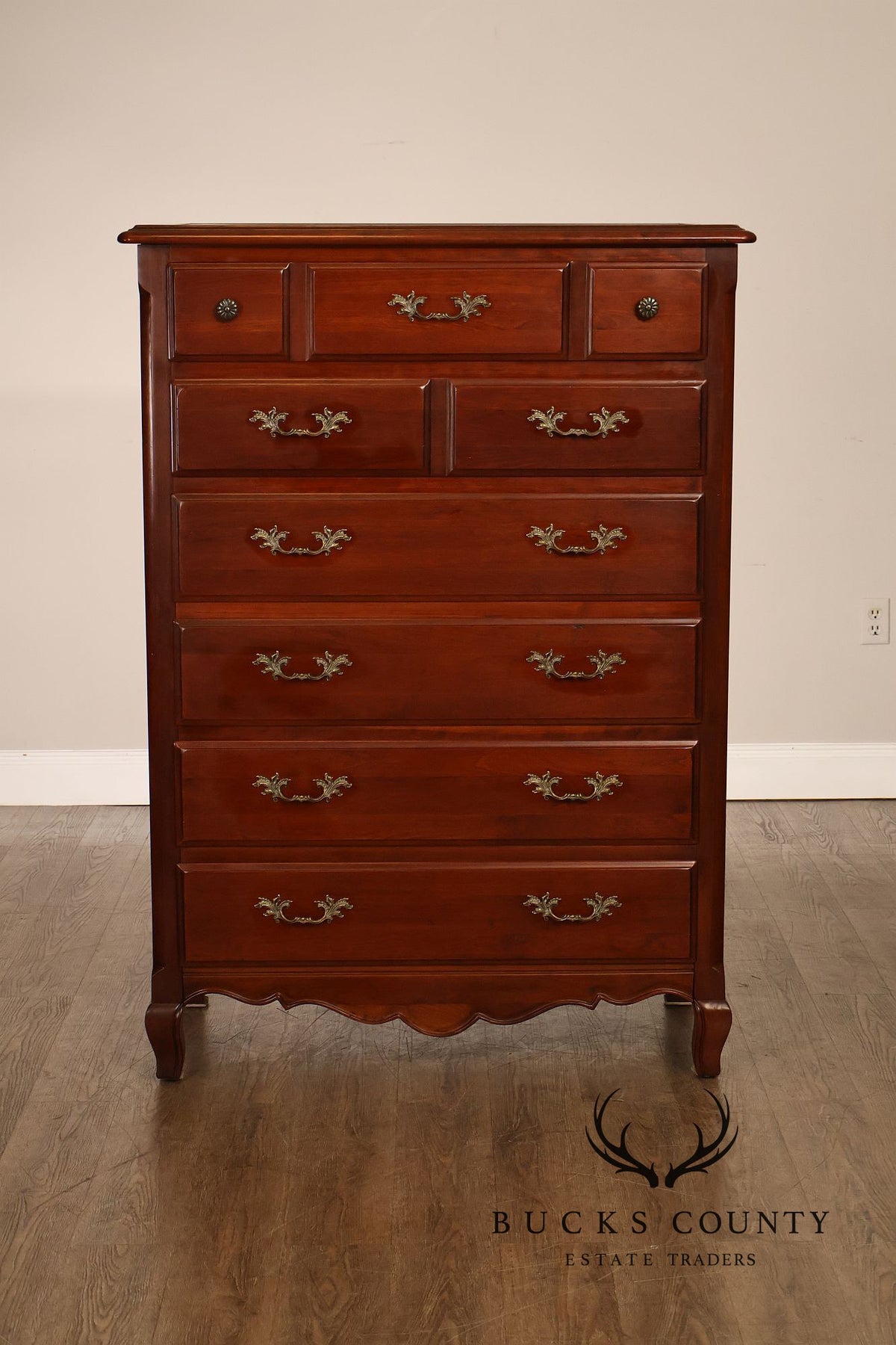 Thomasville Montrachet Collection French Provincial Cherry Tall Chest Of Drawers