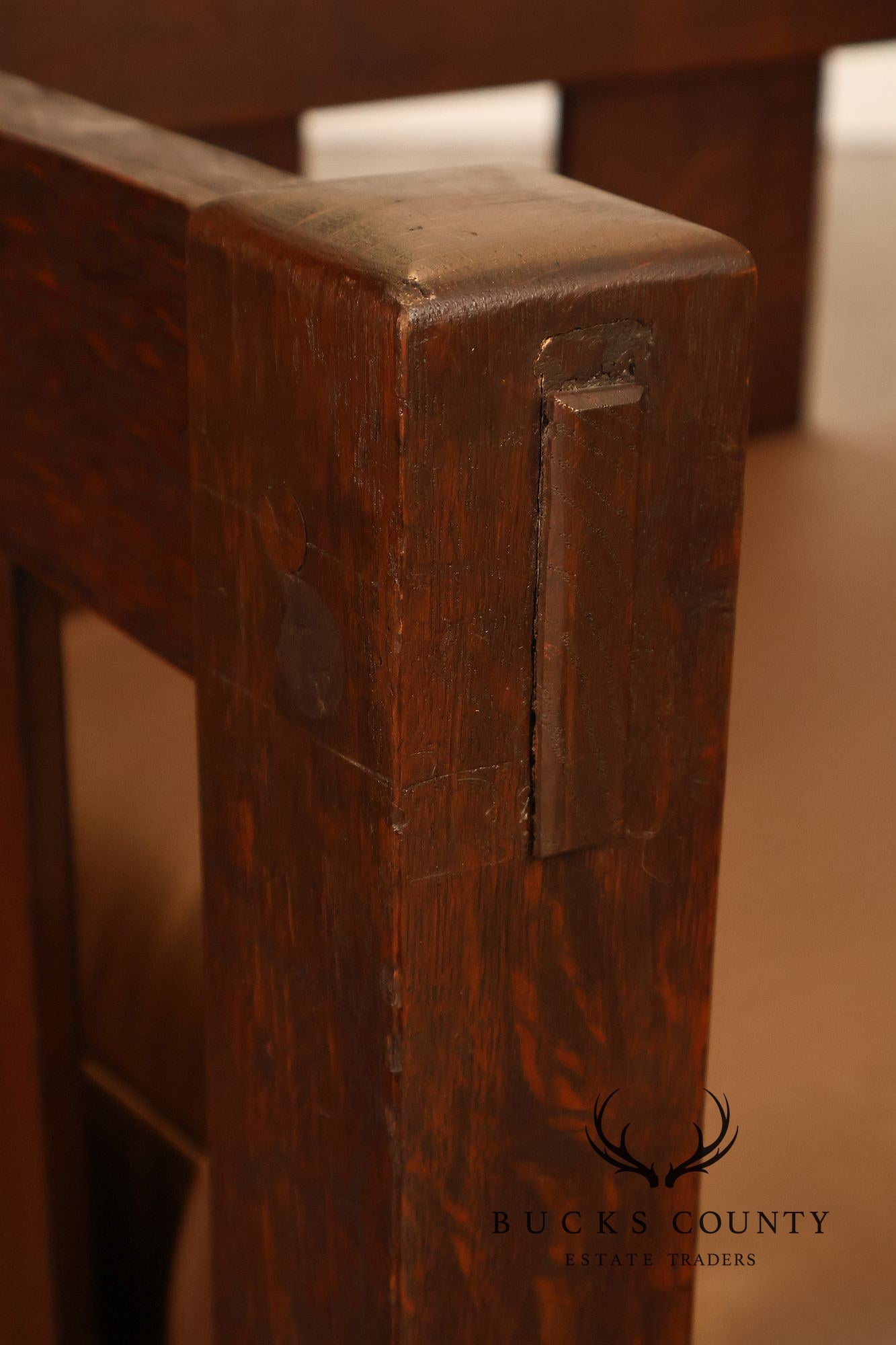 Gustav Stickley Antique  Mission Oak Hall Settle Model 205