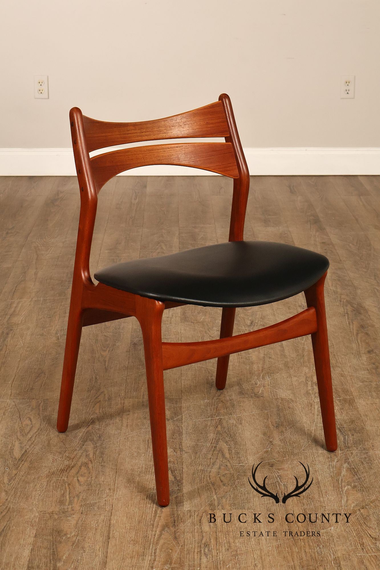 Danish Mid Century Modern Erik Buch Teak Desk Chair