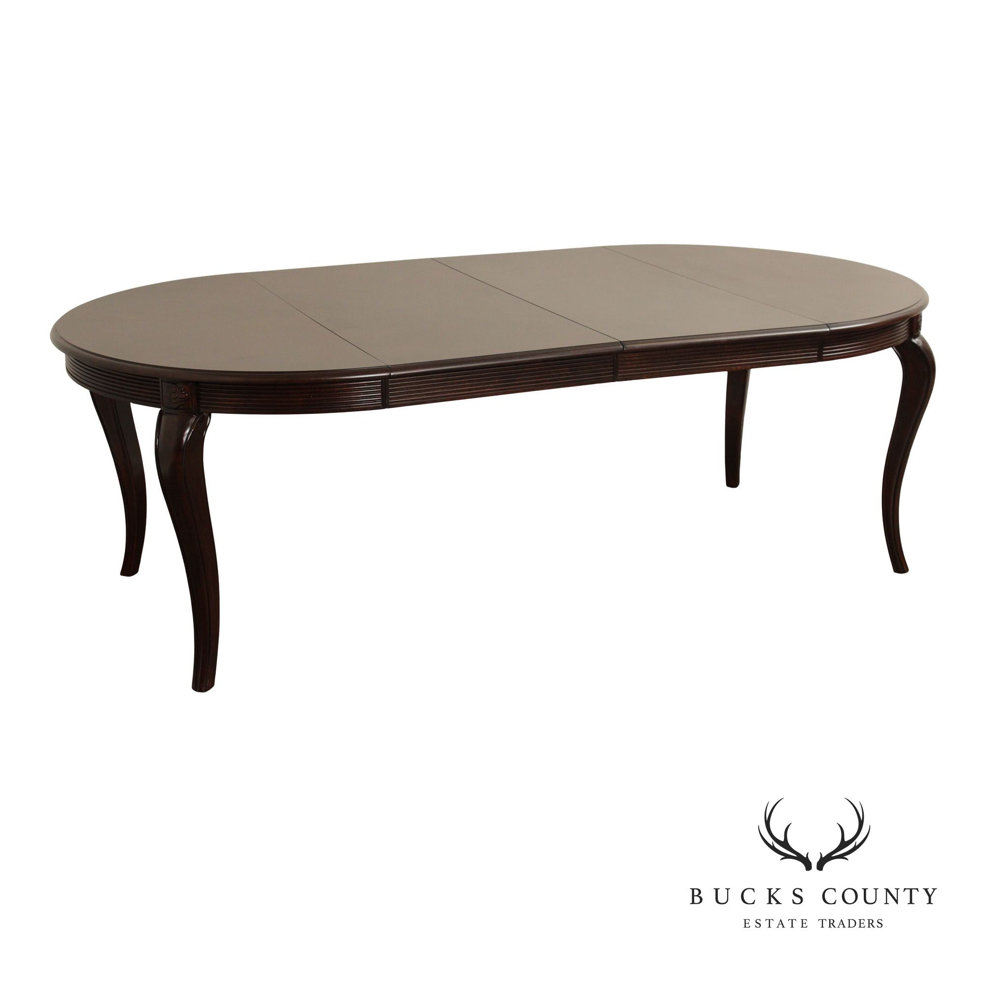 Bernhardt Art Deco Style 48 Inch Round Extendable Dining Table