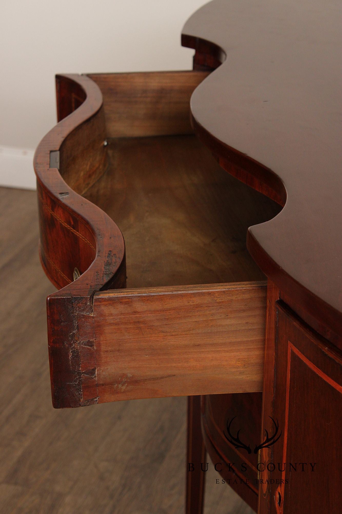 American Federal Inlaid Mahogany Serpentine Sideboard