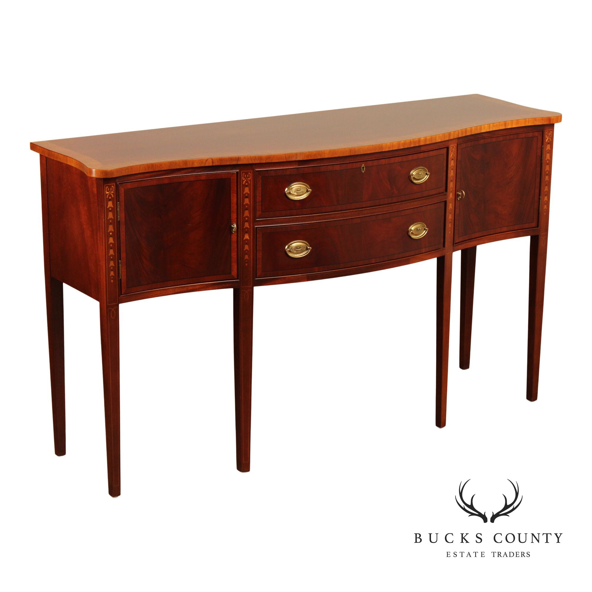 Ethan Allen Hepplewhite Style Inlaid Mahogany Sideboard