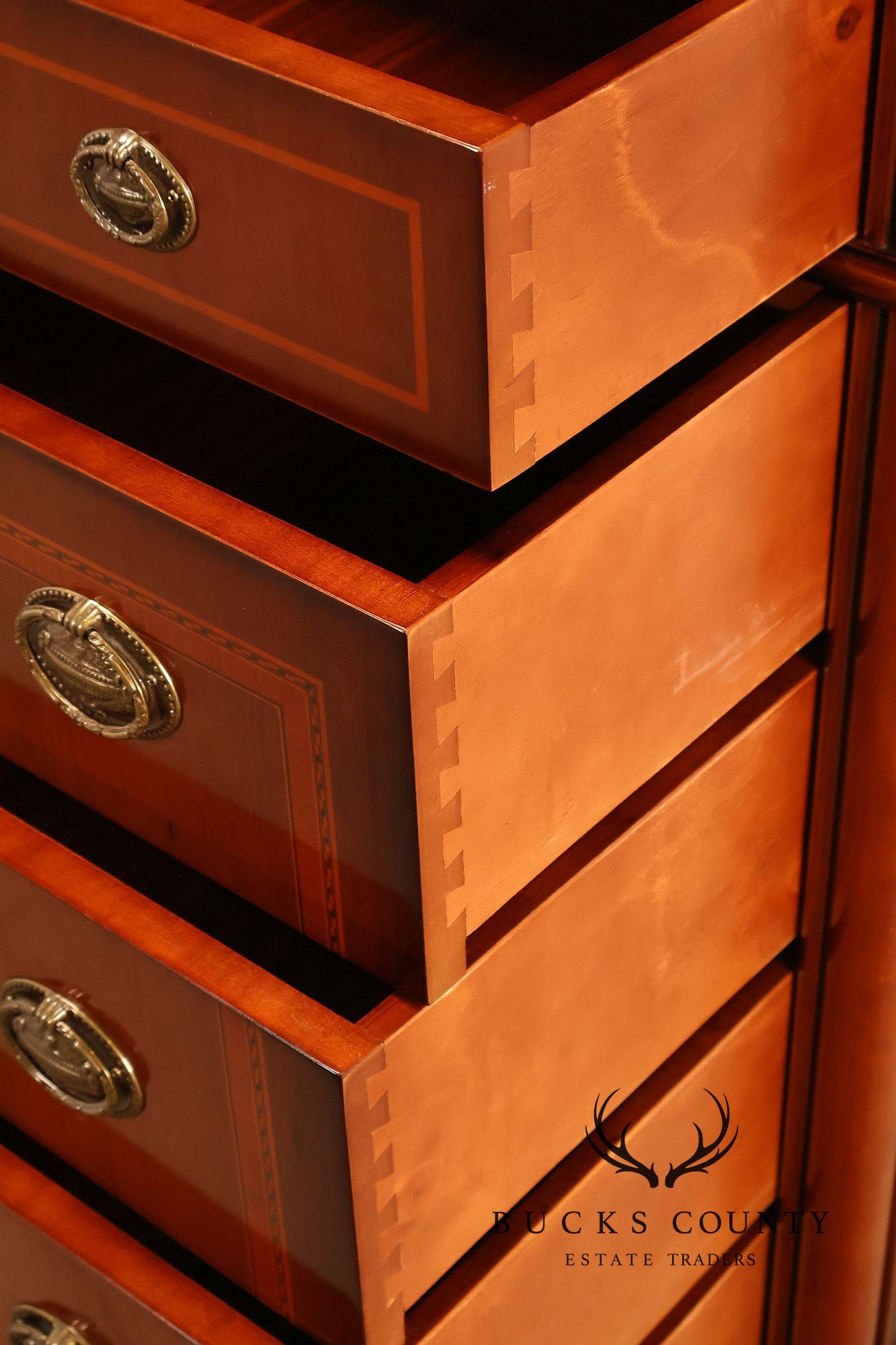 Edwardian Style Inlaid Mahogany Chest of Drawers
