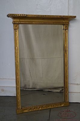 Antique Gilt Wood Impressionist Wall Mirror