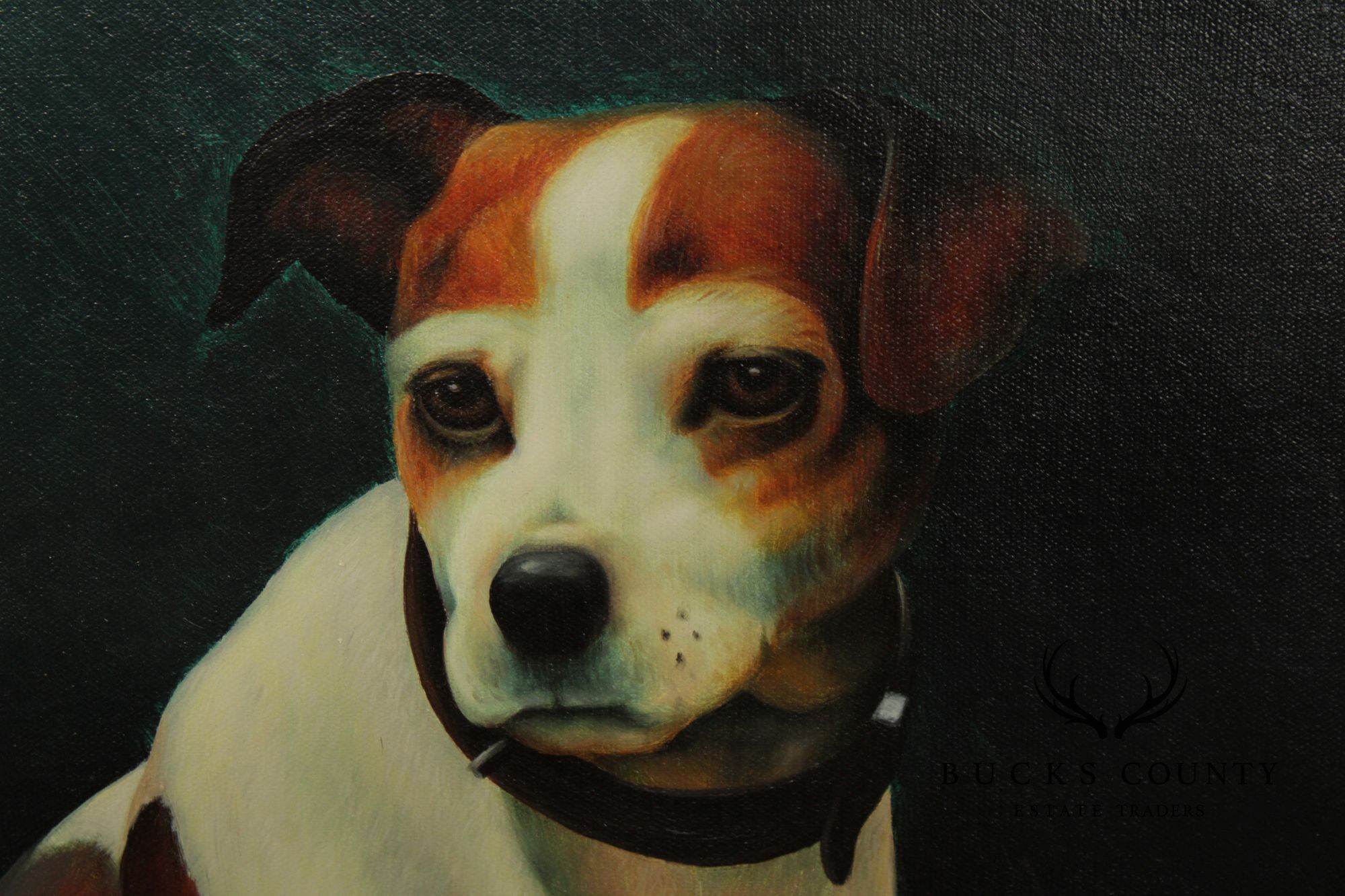 Van Webber Oil Painting, Jack Russell Terrier