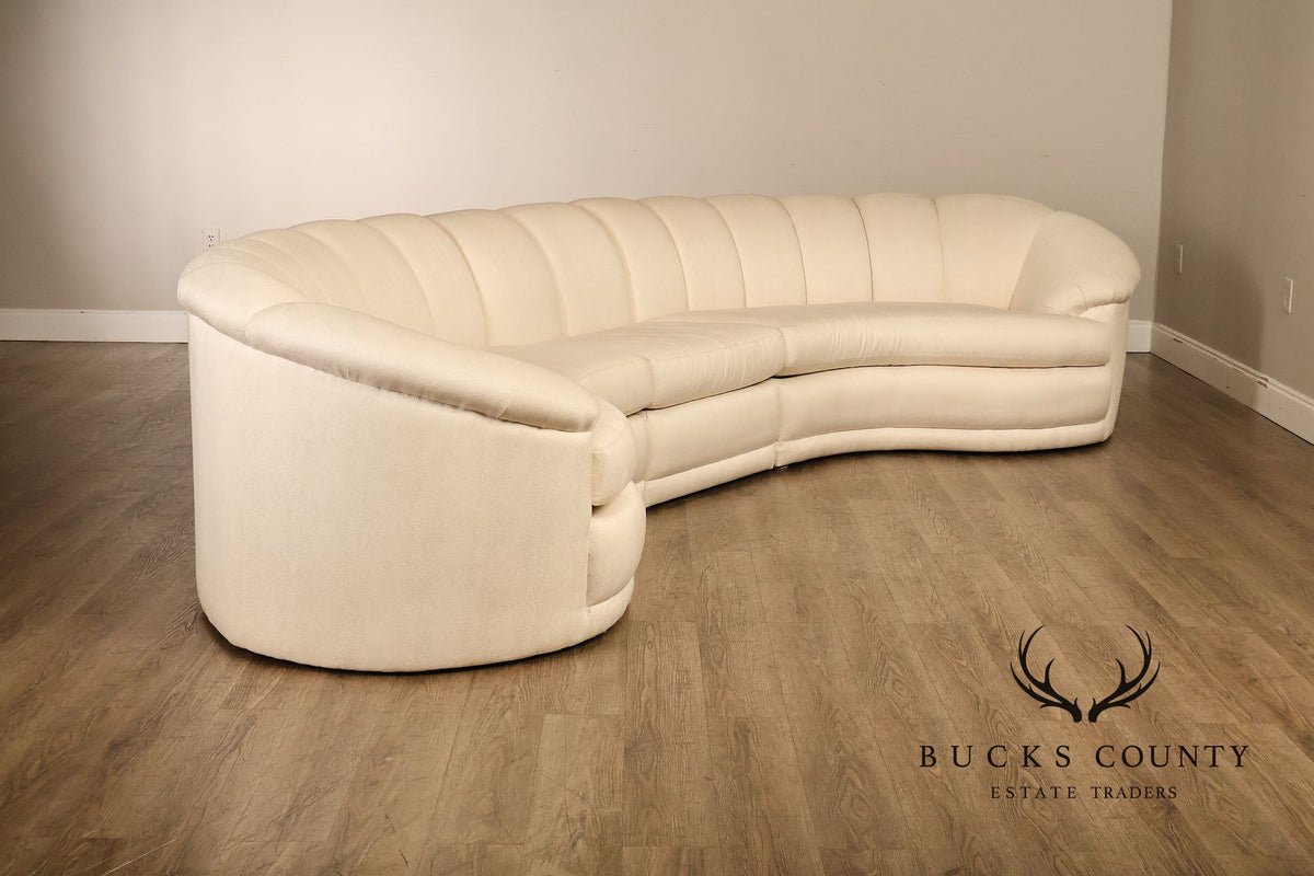 Thayer Coggin Post Modern Curved Sectional Sofa