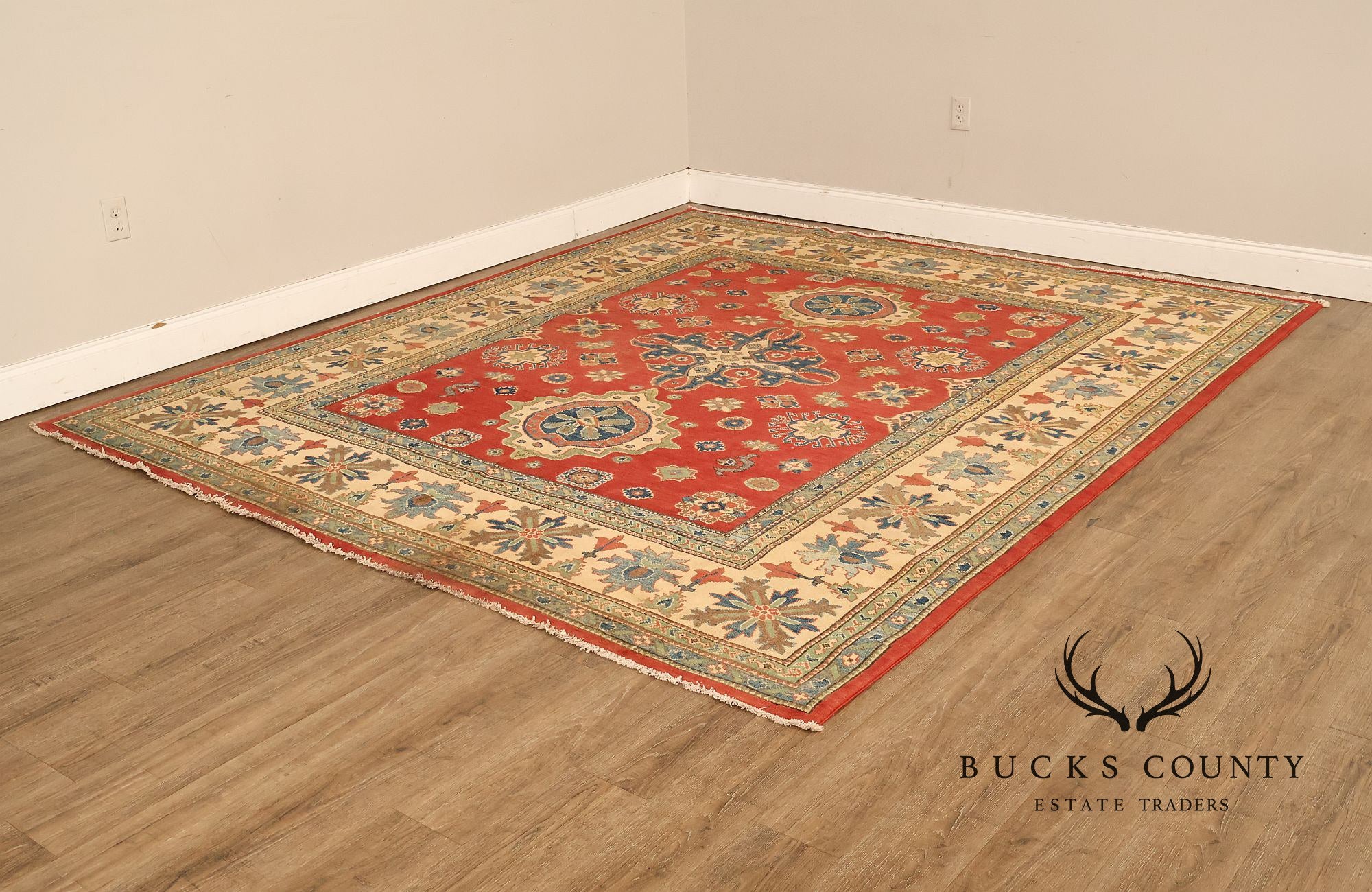 Afghan Gazni Style Wool Area Rug  7'11" x 9'3"