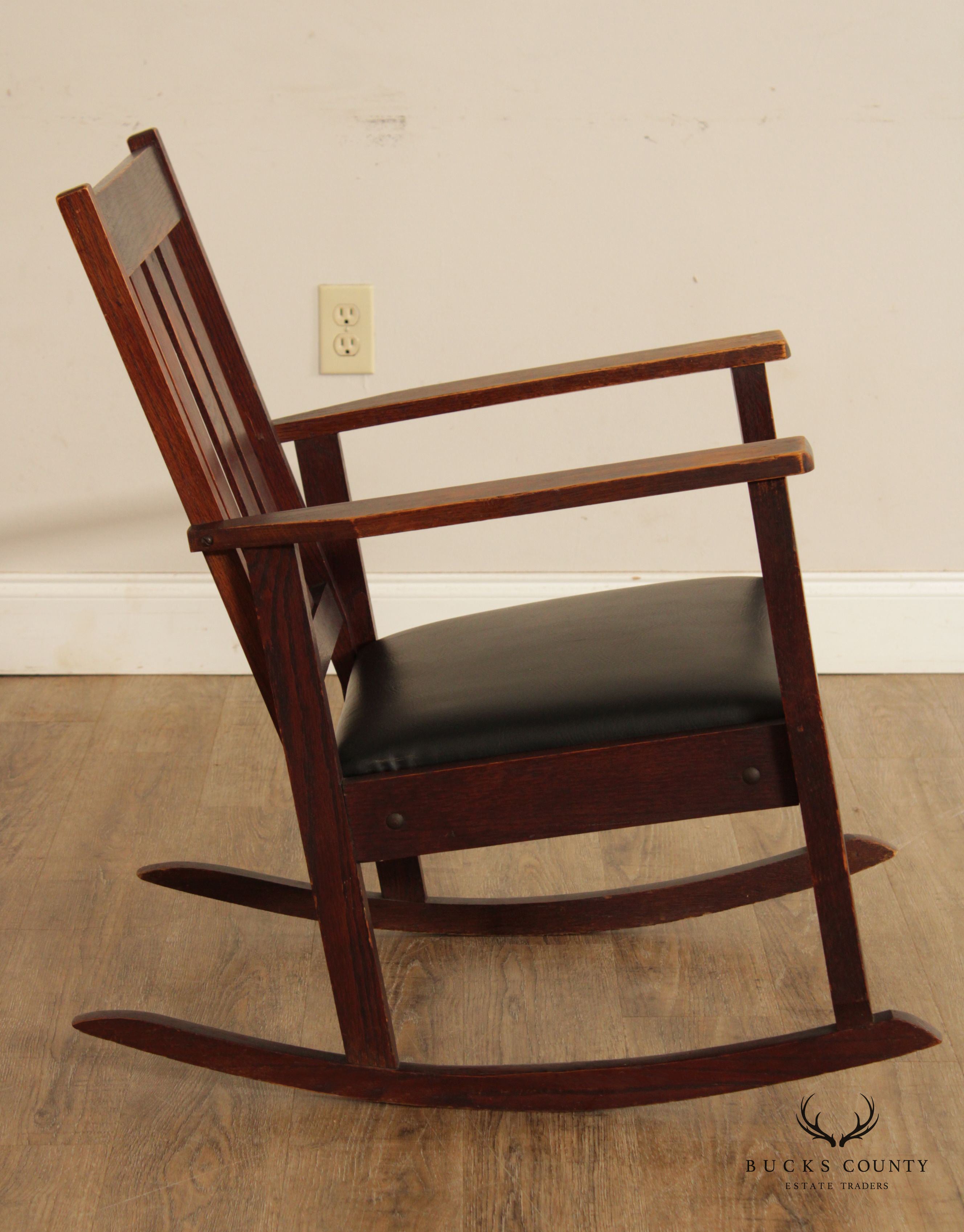 Antique Mission Oak Rocking Chair