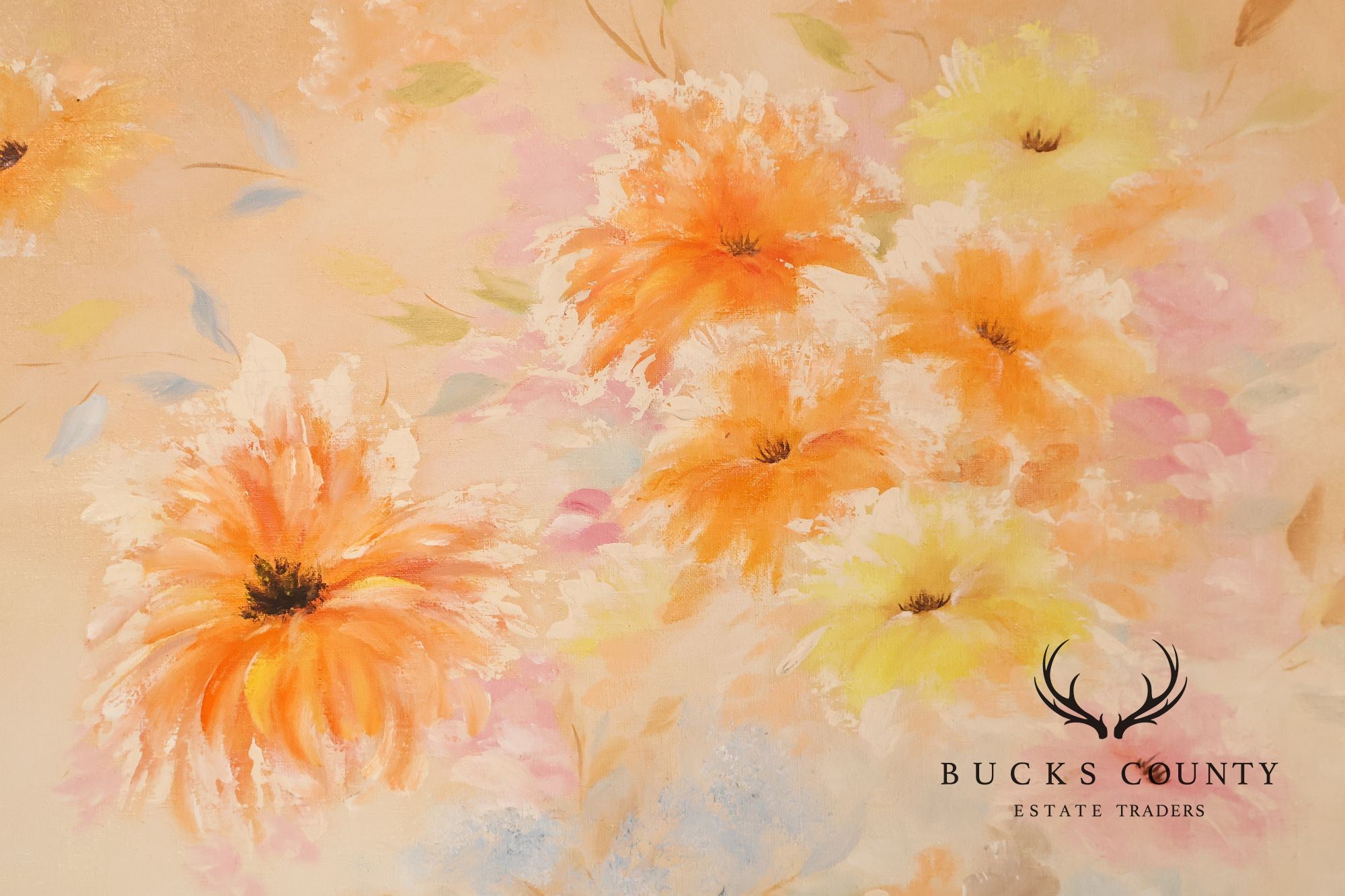 Shirley Fleming Large Floral Oil Painting