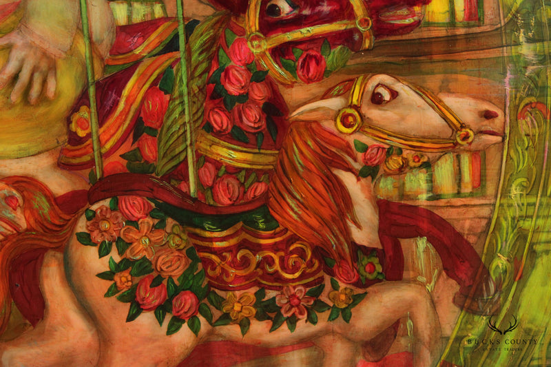 Mark Tochilkin 'Carrousel' Monumental Original Oil Painting