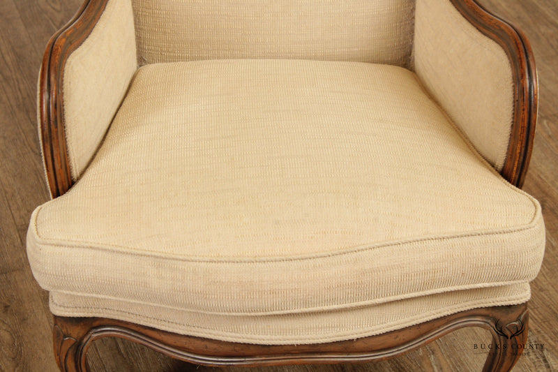 French Louis XV Style Wingback Bergere Armchair