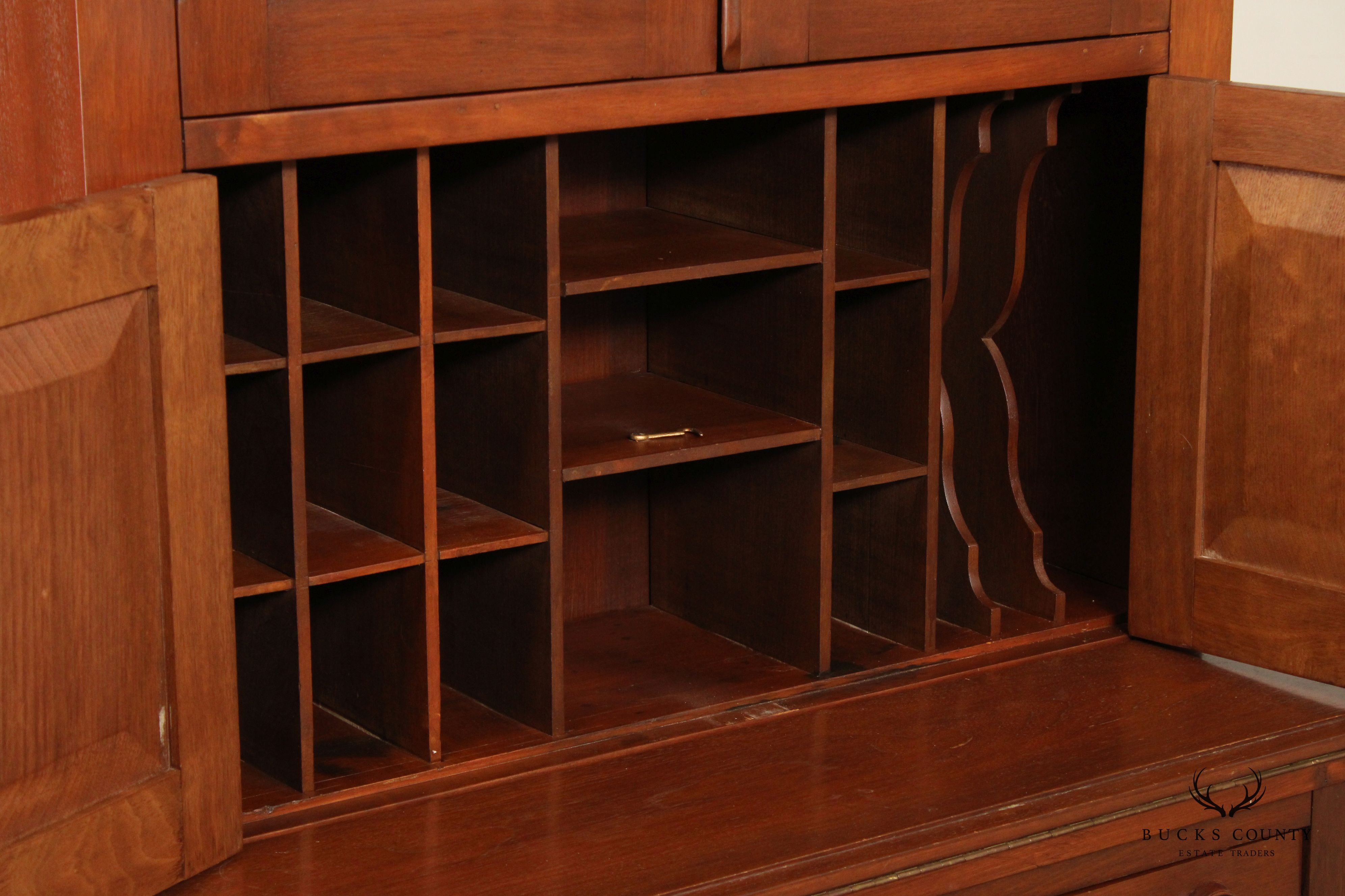 Antique American Walnut Secretary Bookcase