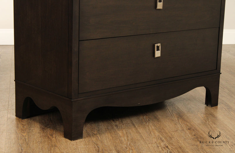 Contemporary Ebony-Finished Chest of Drawers