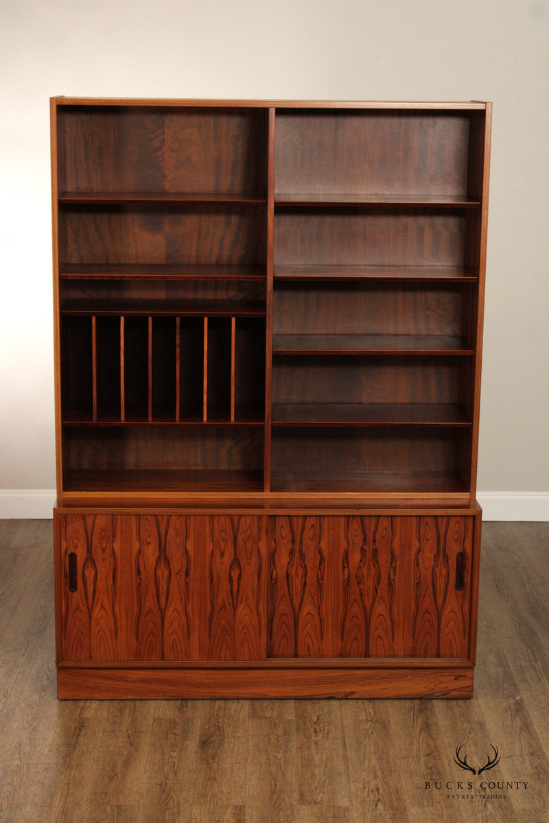 Poul Hundevad Mid Century Danish Modern Rosewood Bookcase Cabinet