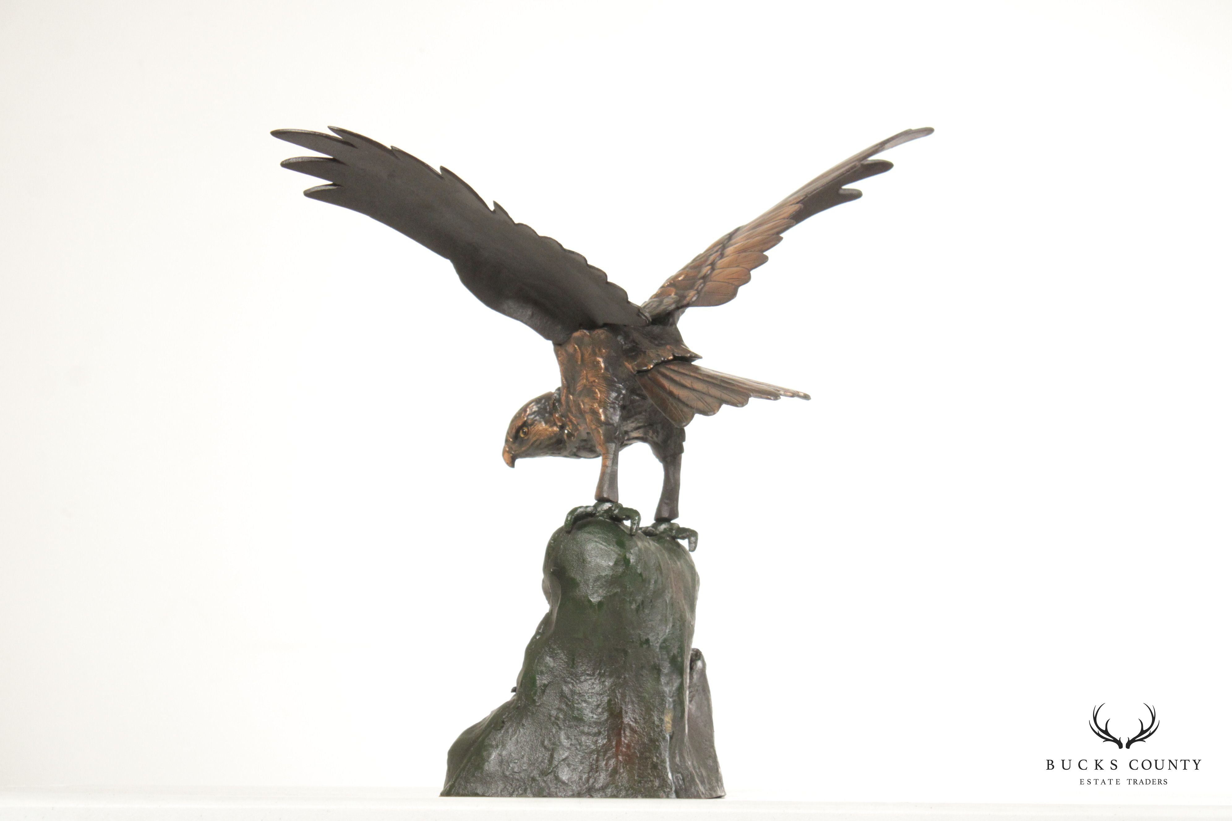 Quality Cast Iron Eagle Sculpture