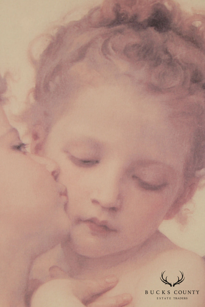 William Bourgereau 'First Kiss' Custom Framed Art Print
