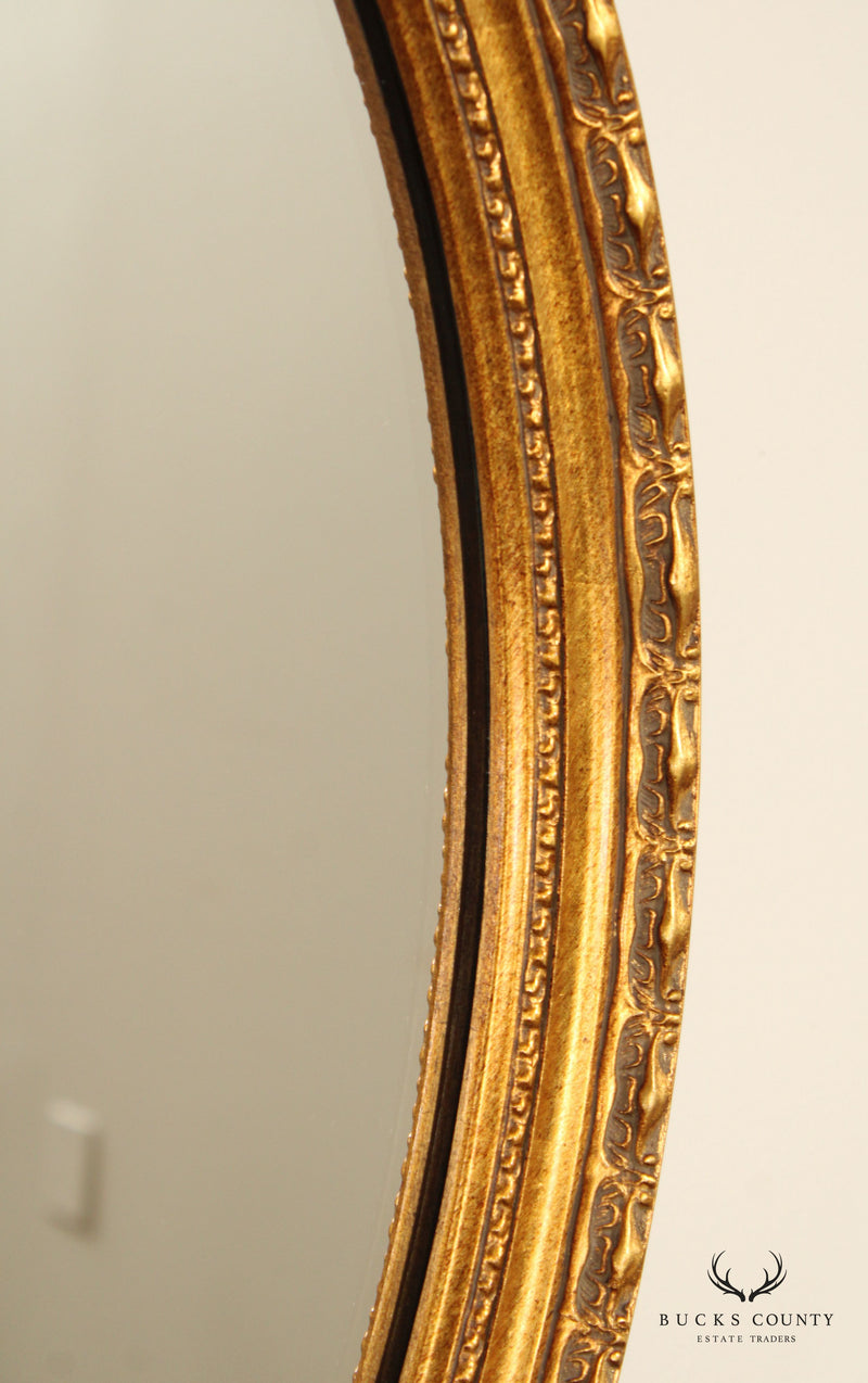 LaBarge Oval Carved Giltwood Wall Mirror