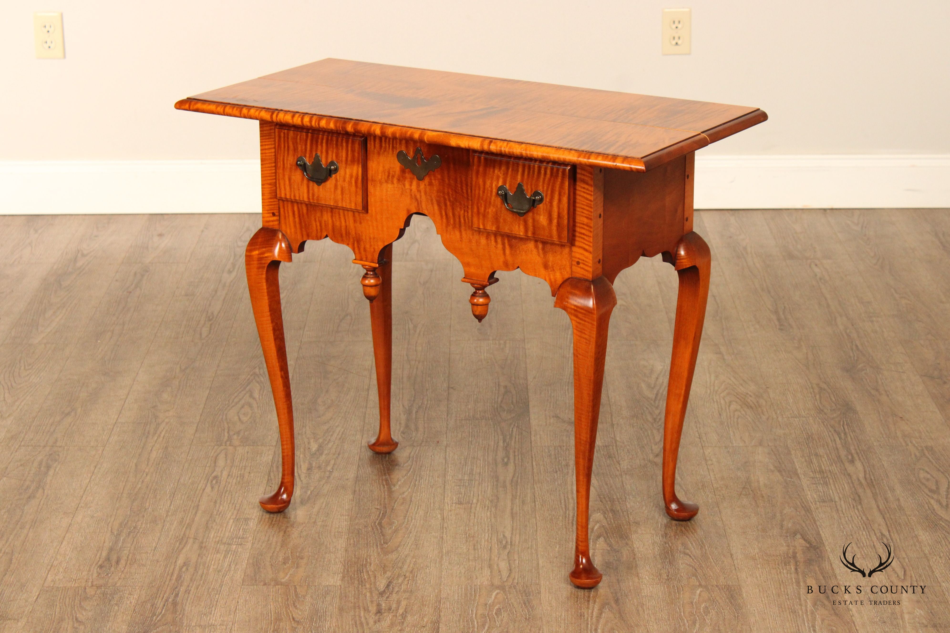 The Federalist Queen Anne Style Tiger Two Drawer Lowboy