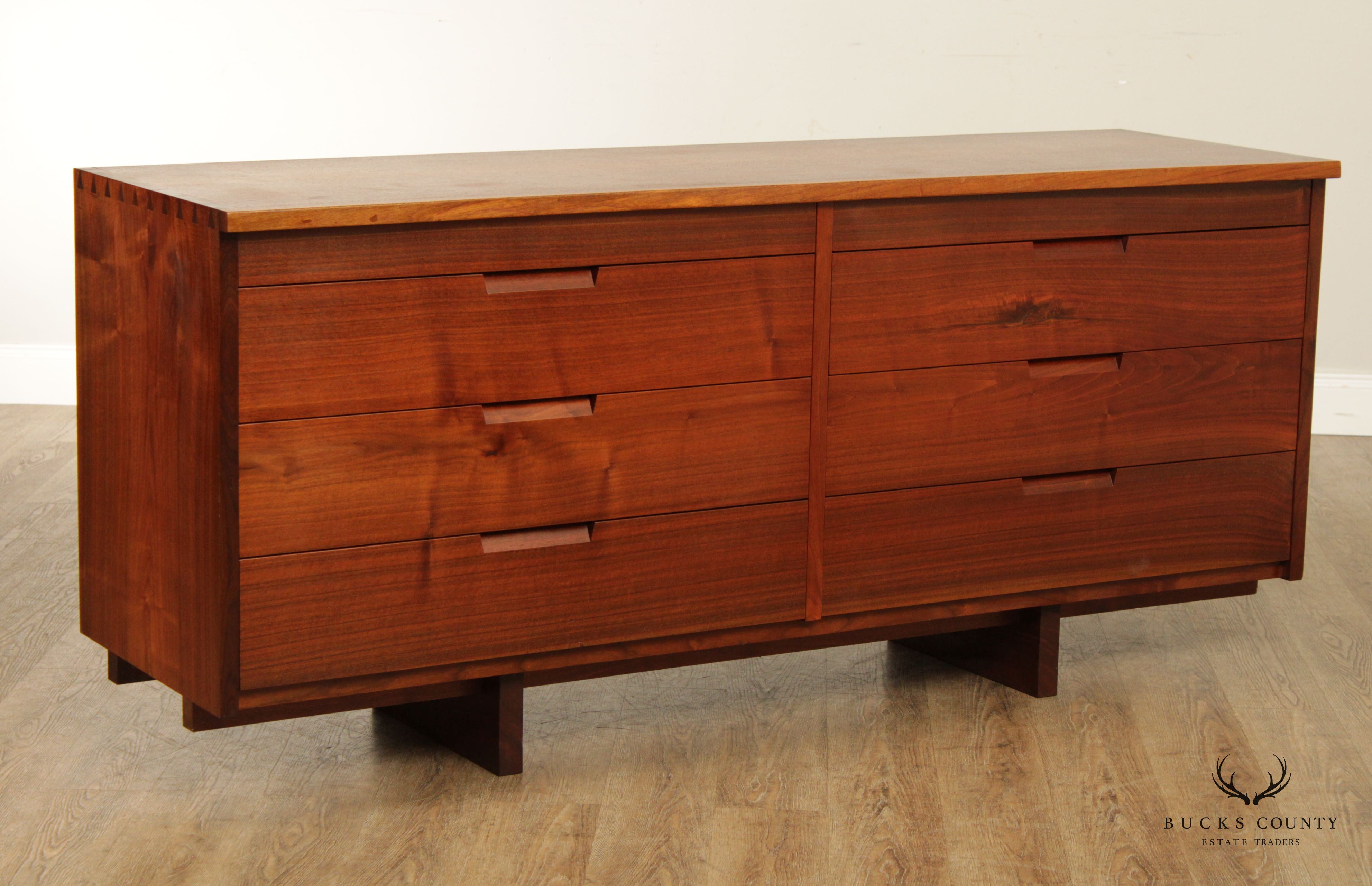 George Nakashima Studio Eight-Drawer Walnut Dresser