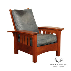 Stickley Mission Collection Cherry Bow Arm Reclining Morris Chair