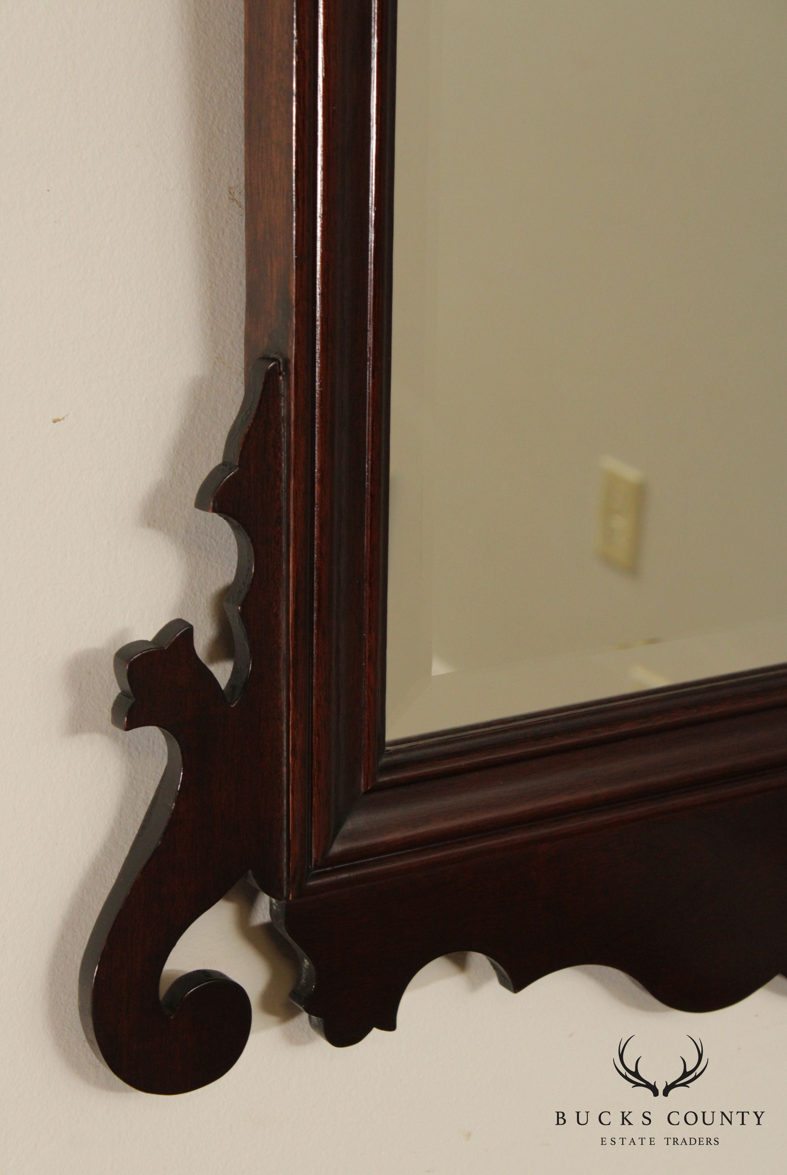 Stickley Chippendale Style Mahogany Wall Mirror