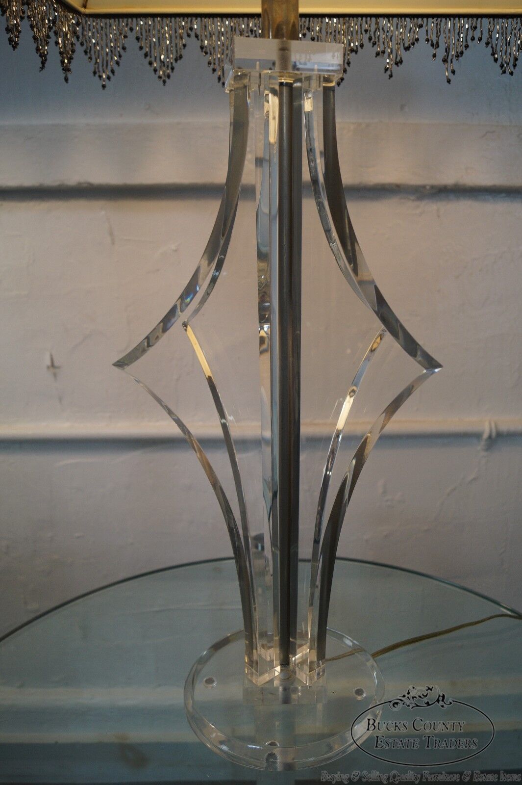 Quality Pair of Mid Century Modern Lucite Table Lamps