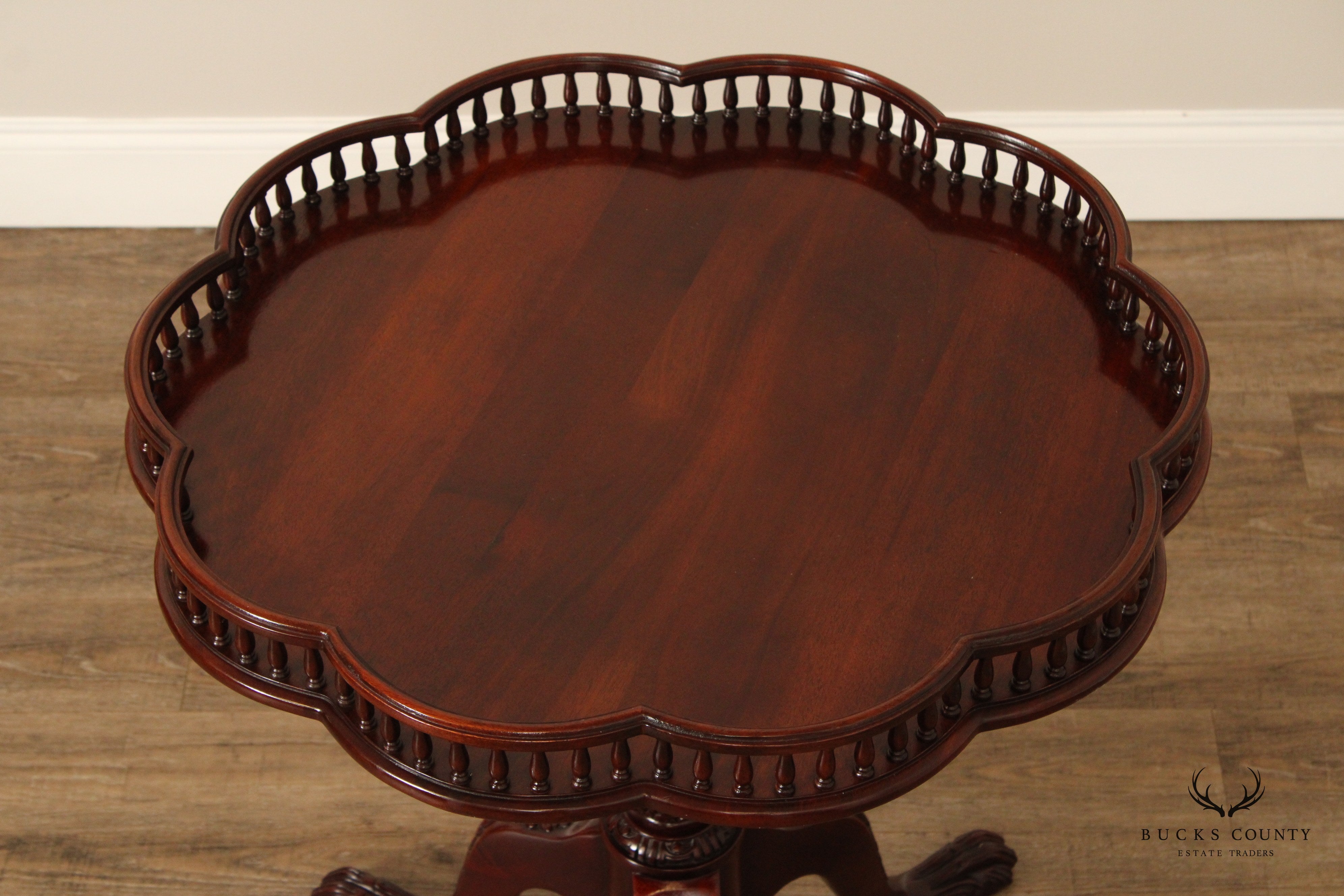 Wellington Hall Carved Mahogany Tea Table